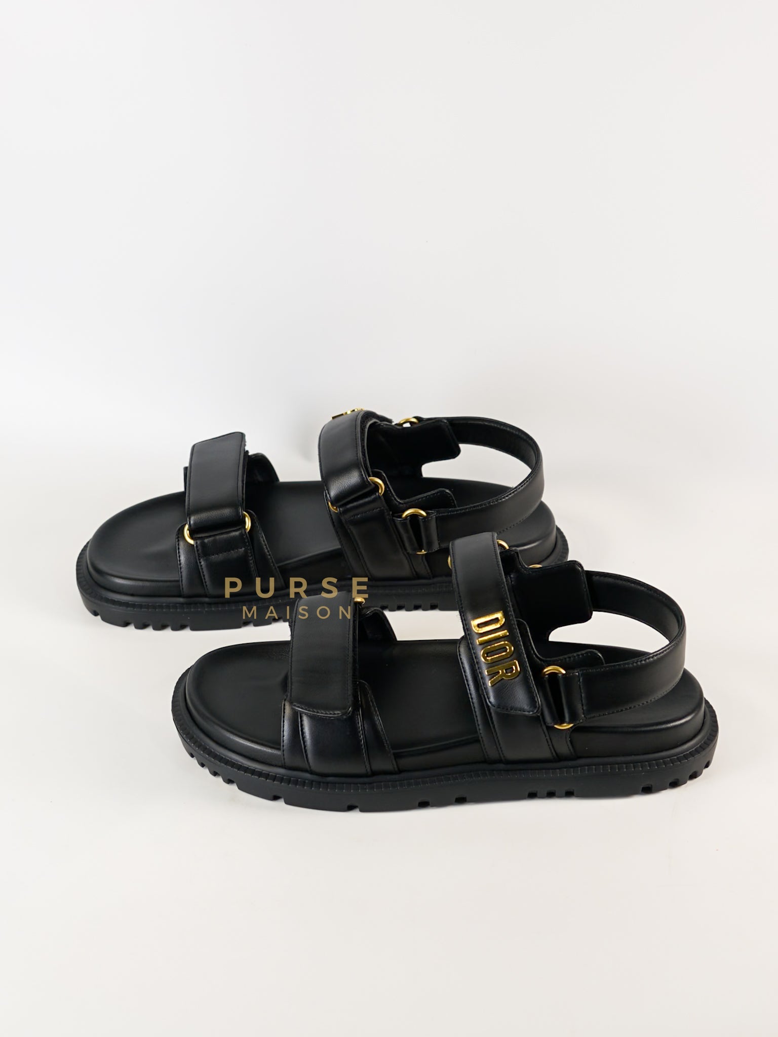 Dioract Black Lambskin Women’s Sandals Size 39 (25.5cm) | Purse Maison Luxury Bags Shop