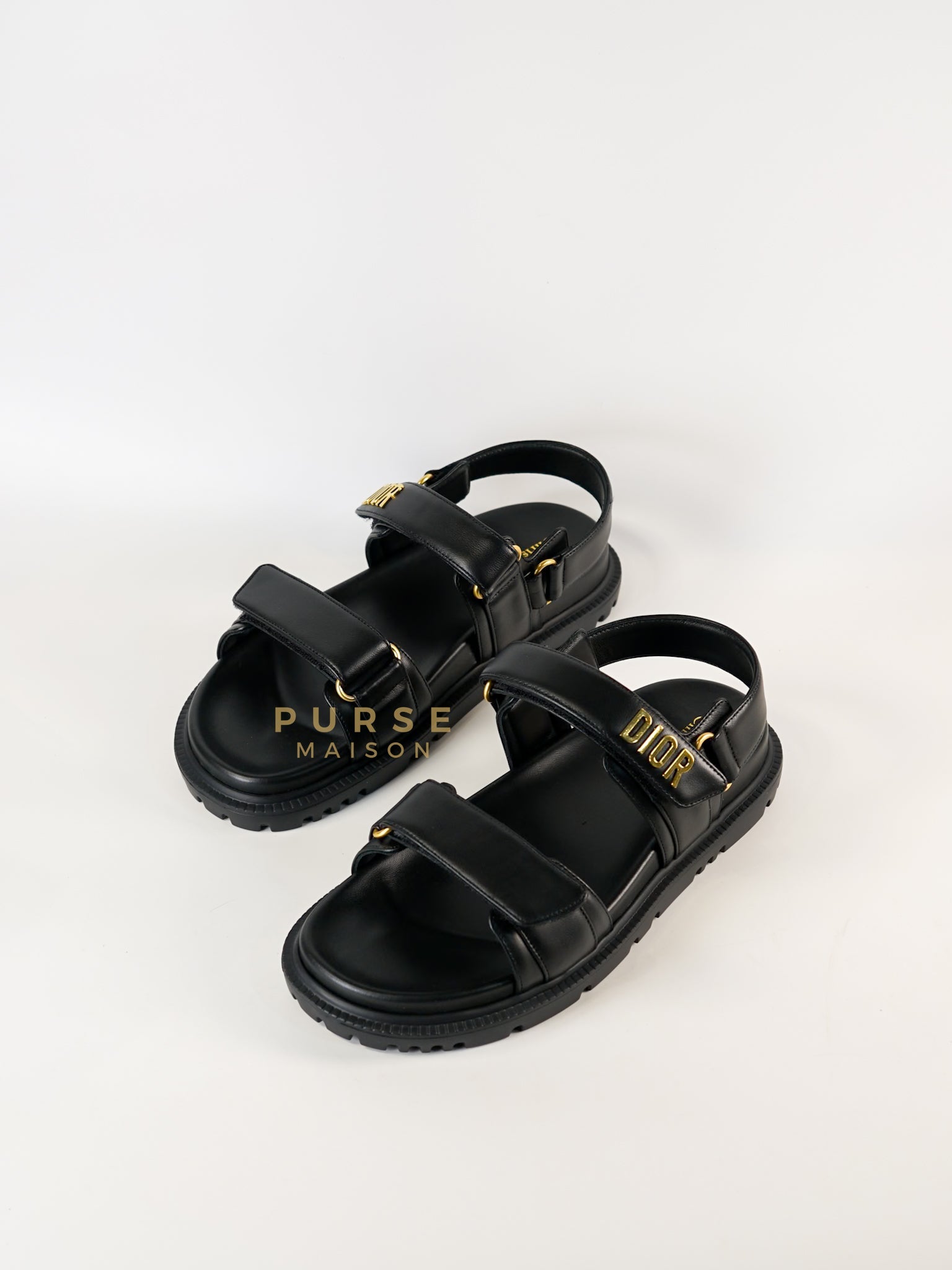 Dioract Black Lambskin Women’s Sandals Size 39 (25.5cm) | Purse Maison Luxury Bags Shop