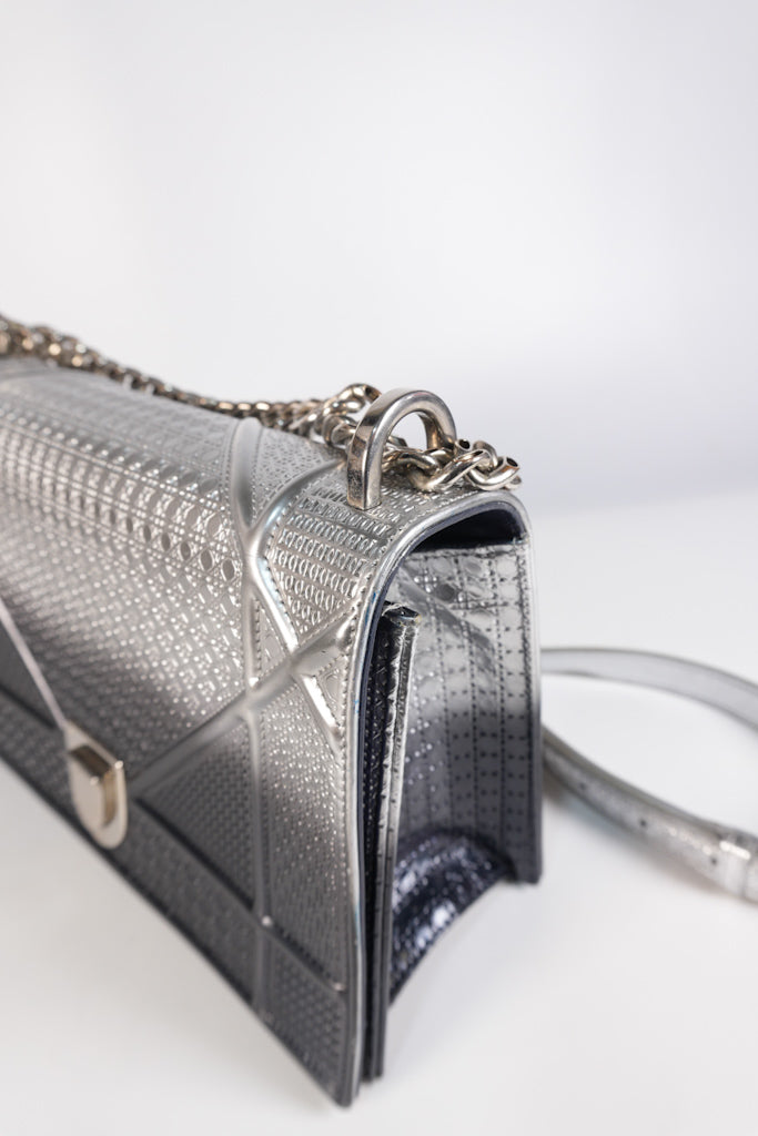 Diorama Silver and Black Crossbody Bag | Purse Maison Luxury Bags Shop