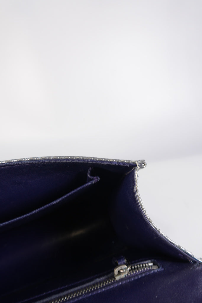 Diorama Silver and Black Crossbody Bag | Purse Maison Luxury Bags Shop