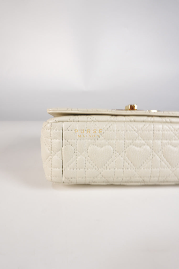DiorAmour Caro Small in Off-White with Red and Gold Hardware | Purse Maison Luxury Bags Shop