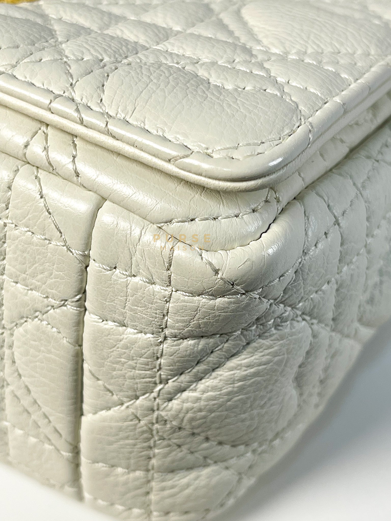 DiorAmour Caro Small in Off-White with Red and Gold Hardware | Purse Maison Luxury Bags Shop