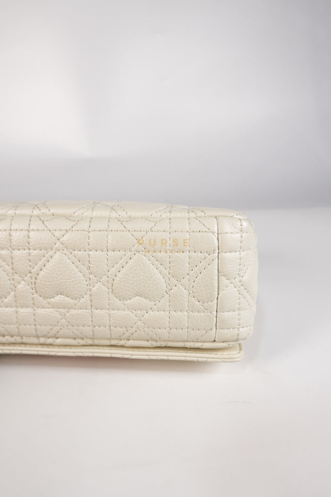 DiorAmour Caro Small in Off-White with Red and Gold Hardware | Purse Maison Luxury Bags Shop