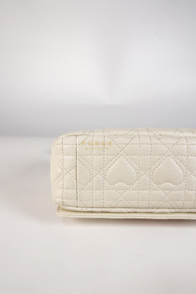DiorAmour Caro Small in Off-White with Red and Gold Hardware | Purse Maison Luxury Bags Shop