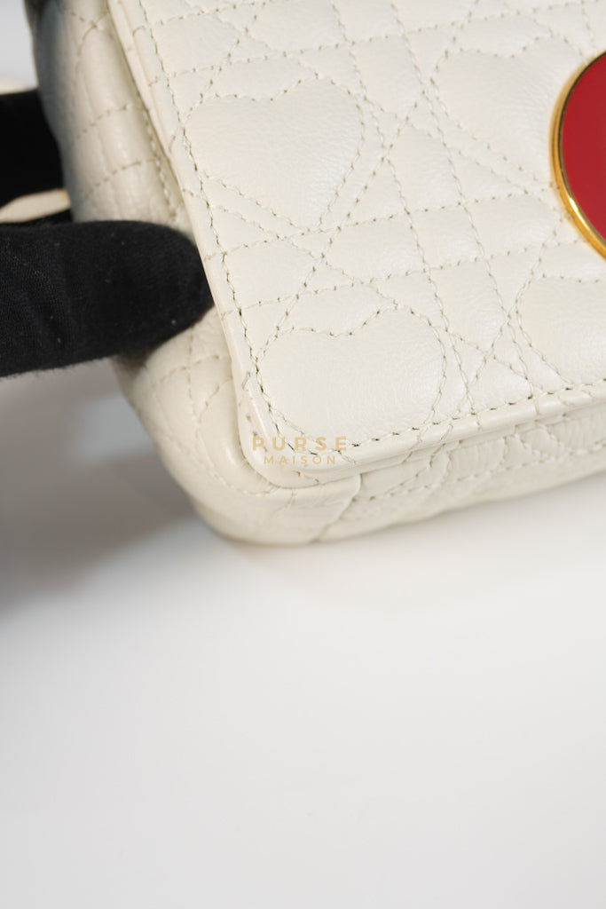 DiorAmour Caro Small in Off-White with Red and Gold Hardware | Purse Maison Luxury Bags Shop