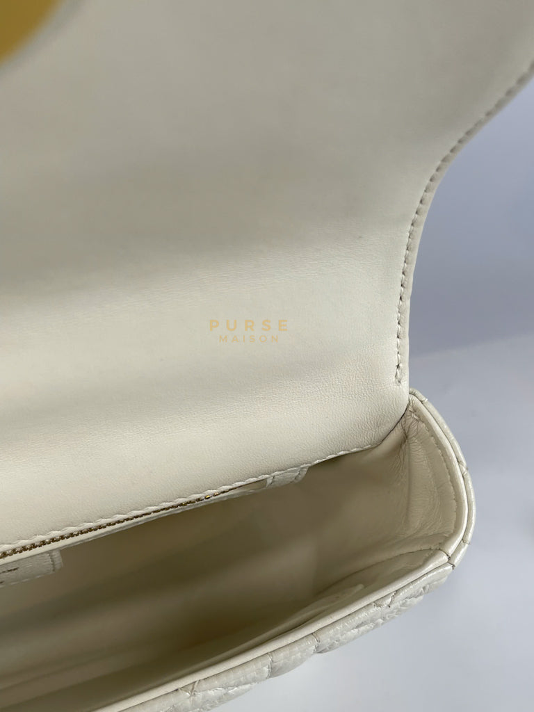 DiorAmour Caro Small in Off-White with Red and Gold Hardware | Purse Maison Luxury Bags Shop