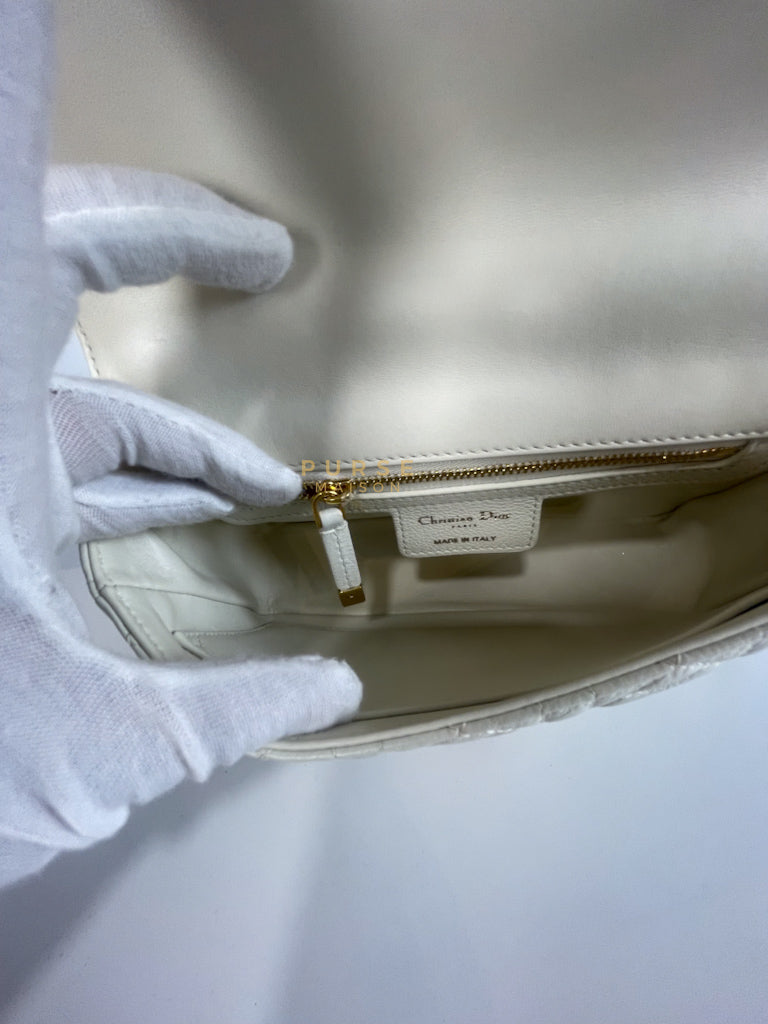 DiorAmour Caro Small in Off-White with Red and Gold Hardware | Purse Maison Luxury Bags Shop