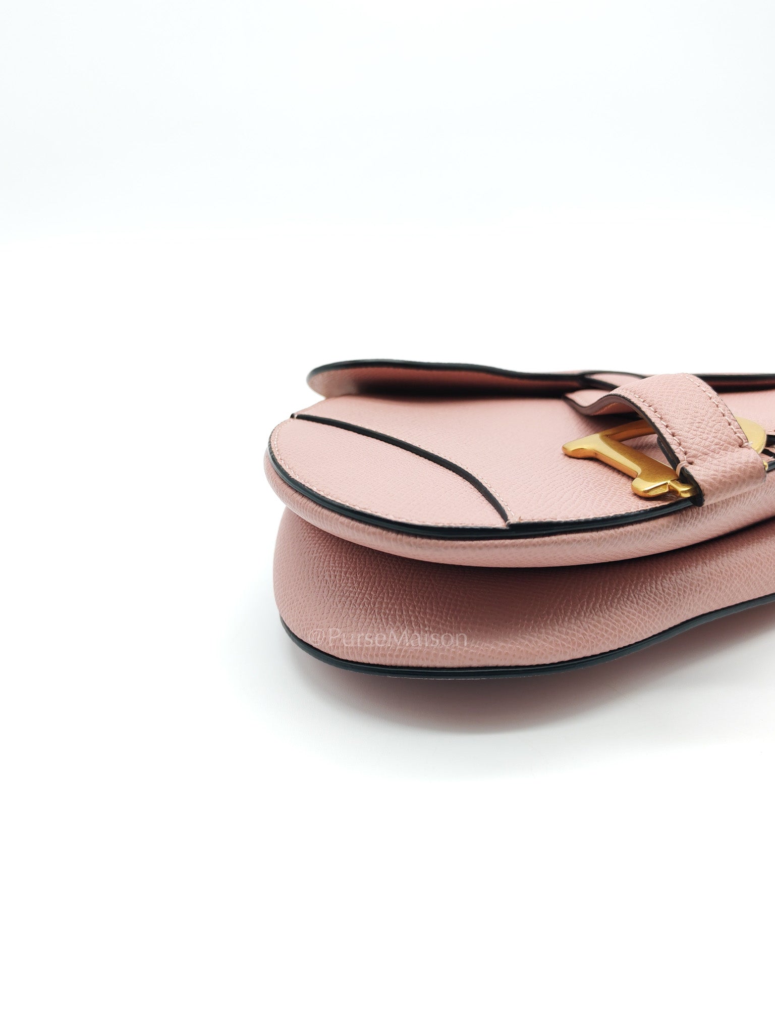 Dior Saddle Bag in Blush Pink Grained Calfskin Leather Shoulder Bag