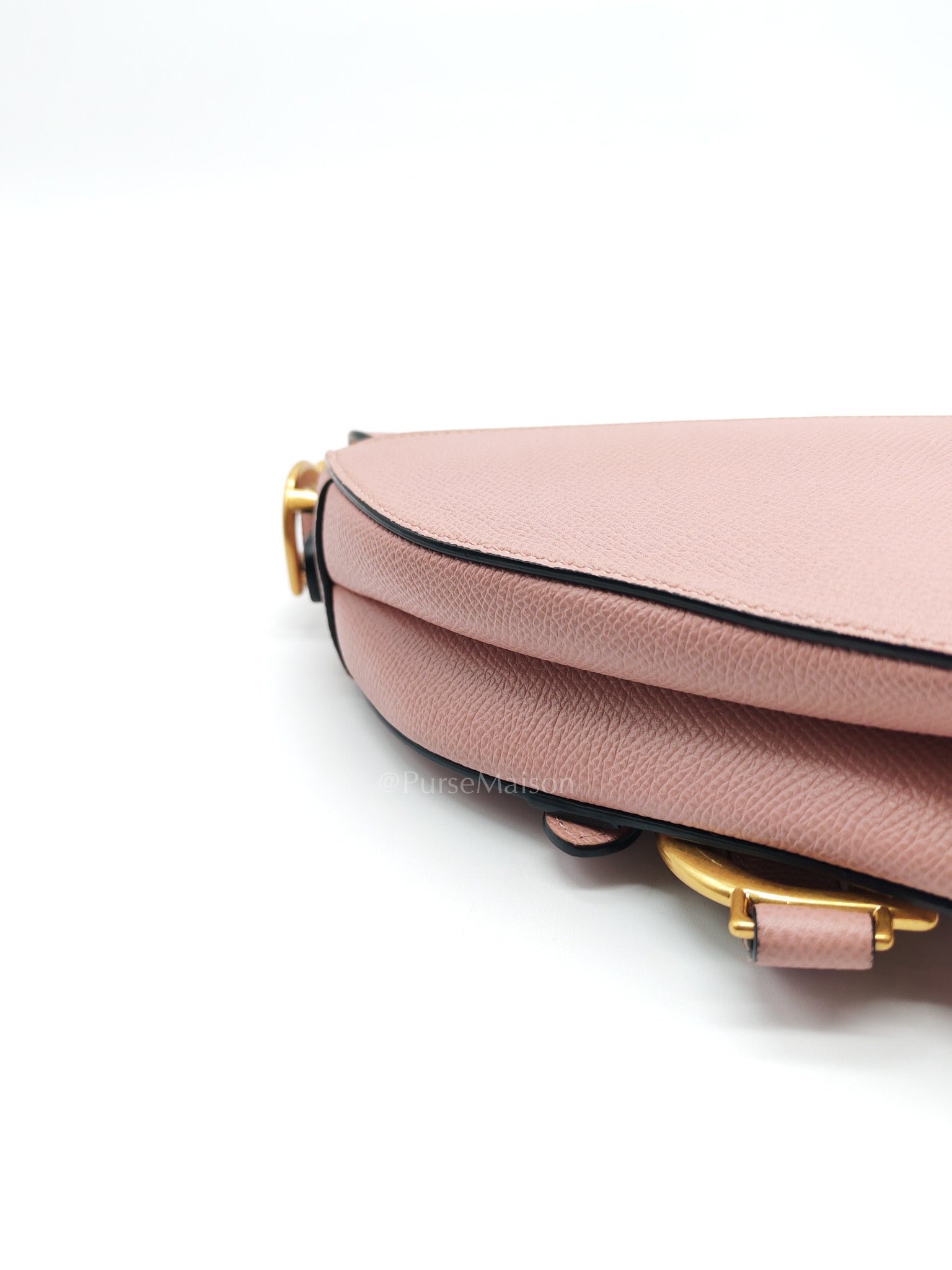 Dior Saddle Bag in Blush Pink Grained Calfskin Leather Shoulder Bag