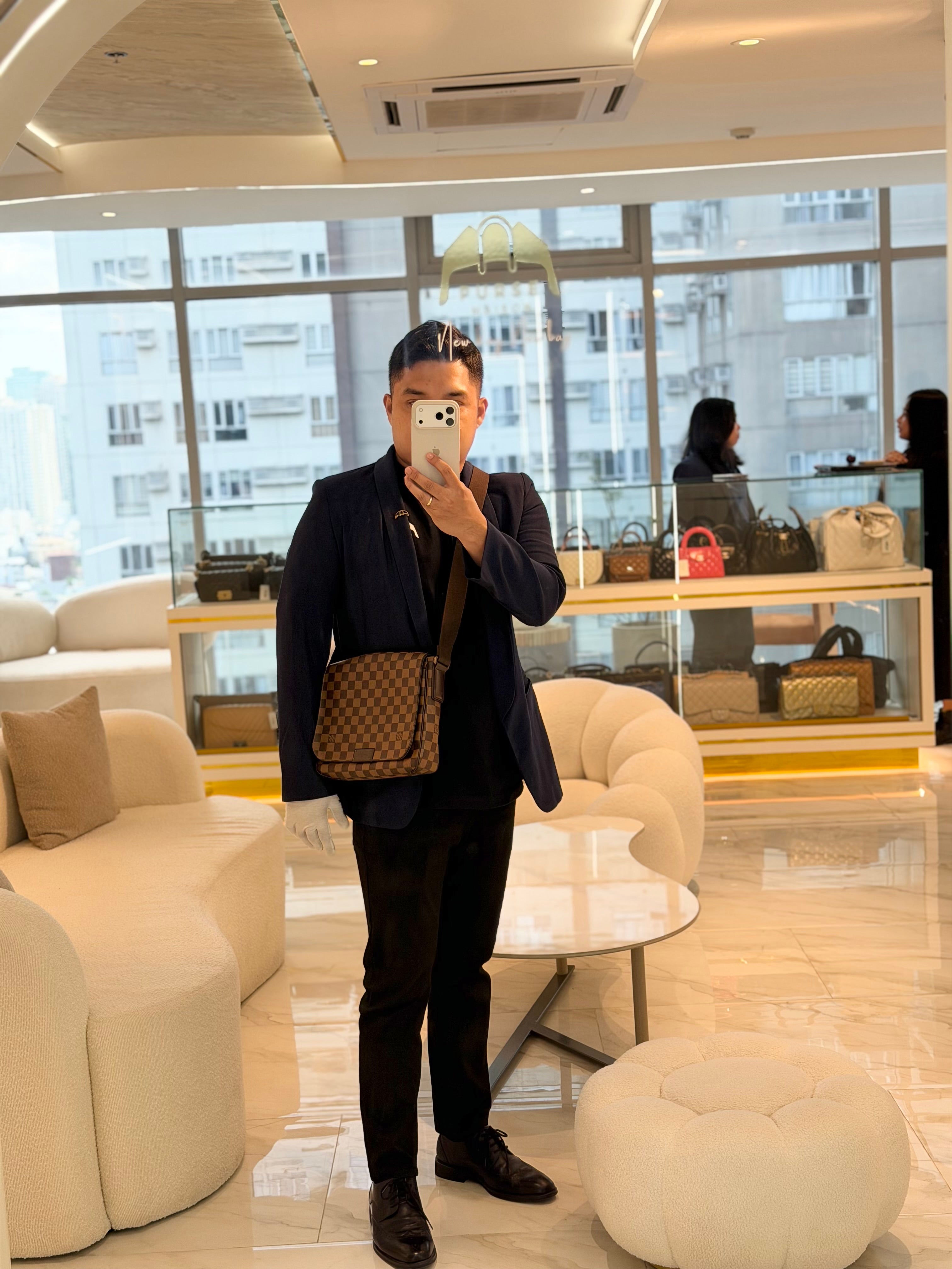 District PM Messenger Crossbody Bag (Date Code: FL2156) | Purse Maison Luxury Bags Shop