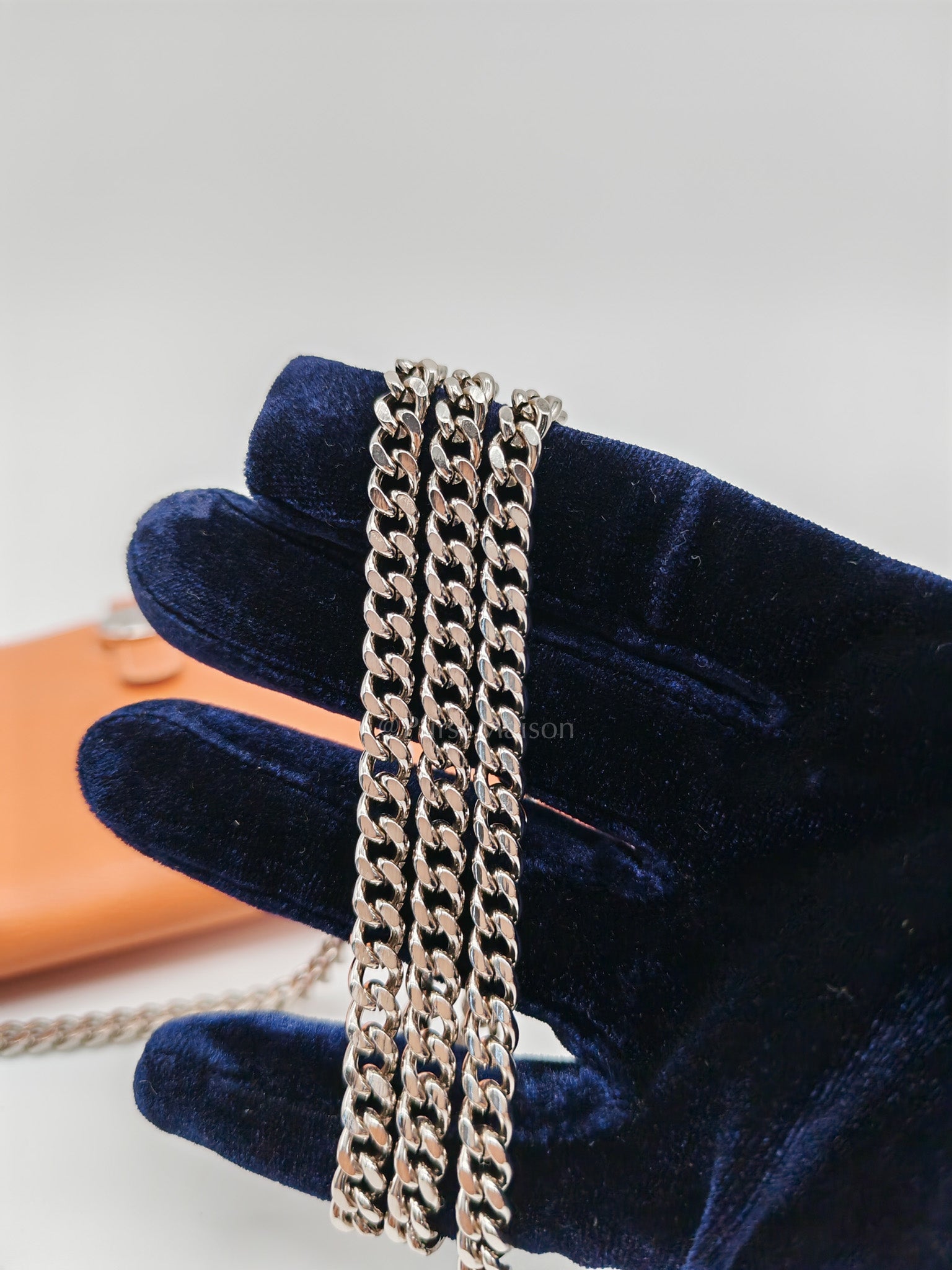 Dogon Duo Wallet in Classic Orange Evercalf Leather & Palladium Hardware Stamp Sqaure Q (2013)