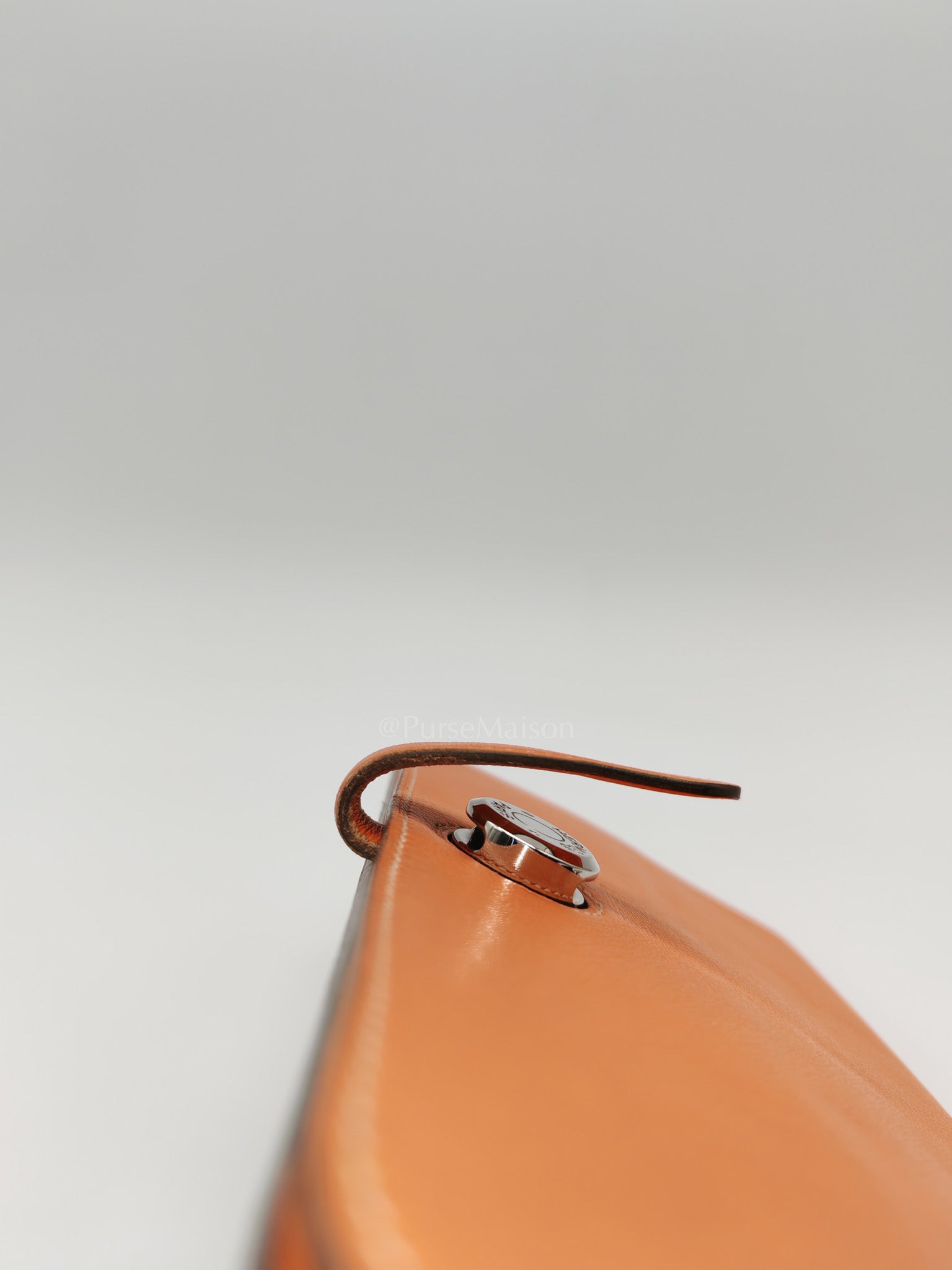 Dogon Duo Wallet in Classic Orange Evercalf Leather & Palladium Hardware Stamp Sqaure Q (2013)