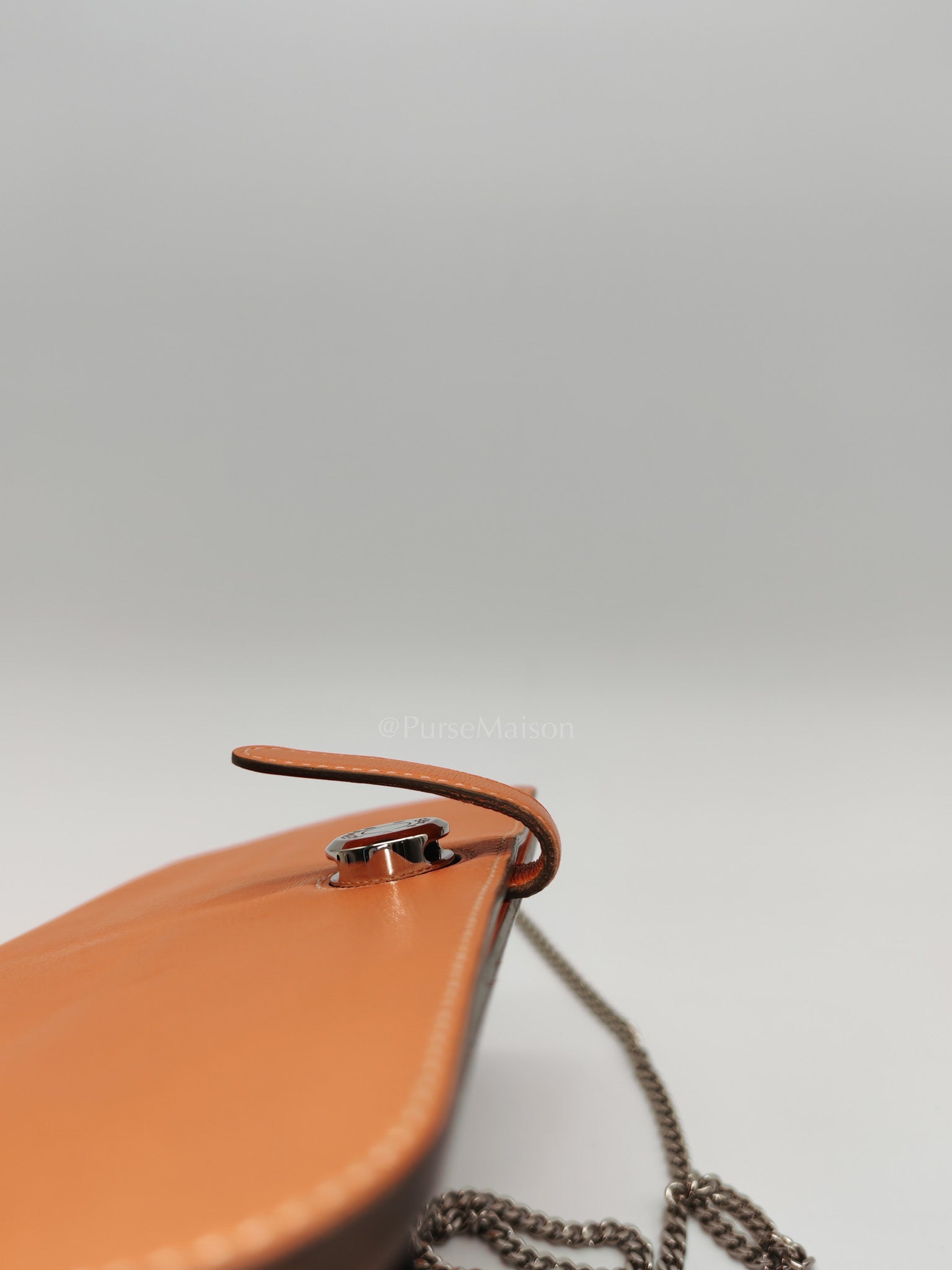 Dogon Duo Wallet in Classic Orange Evercalf Leather & Palladium Hardware Stamp Sqaure Q (2013)