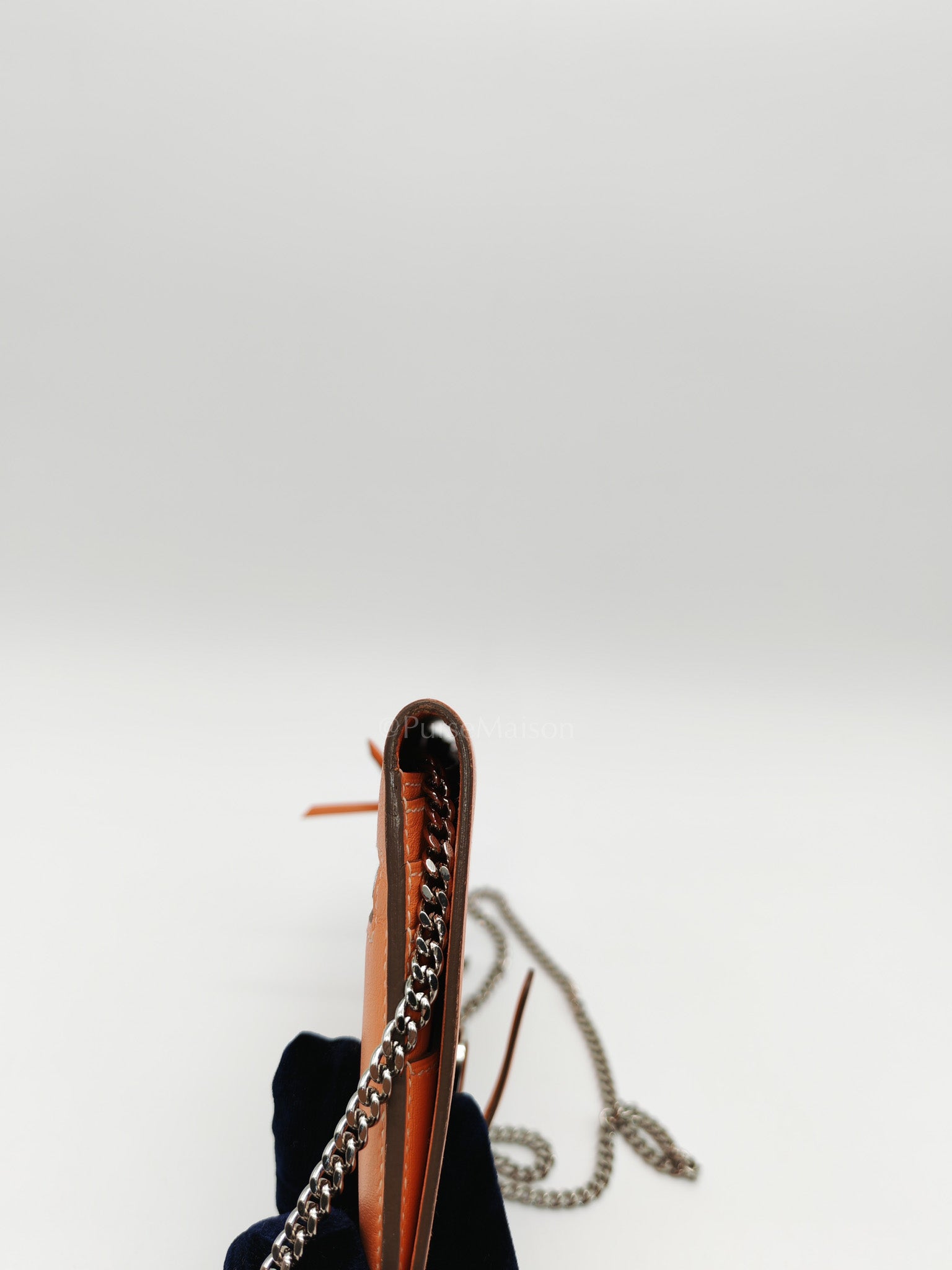 Dogon Duo Wallet in Classic Orange Evercalf Leather & Palladium Hardware Stamp Sqaure Q (2013)