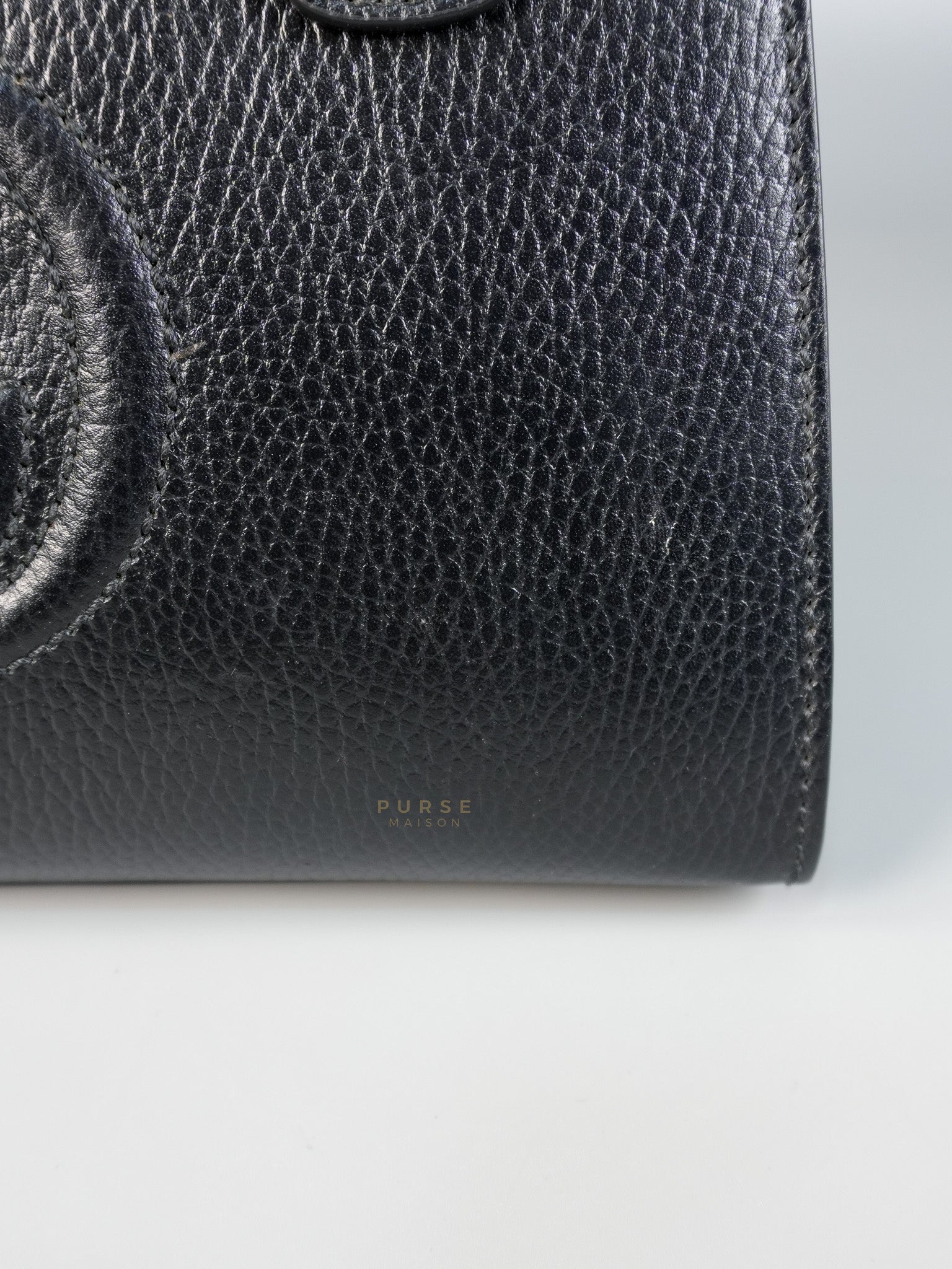 Dollar Black Calfskin Small Soho Top Handle Bag | Purse Maison Luxury Bags Shop