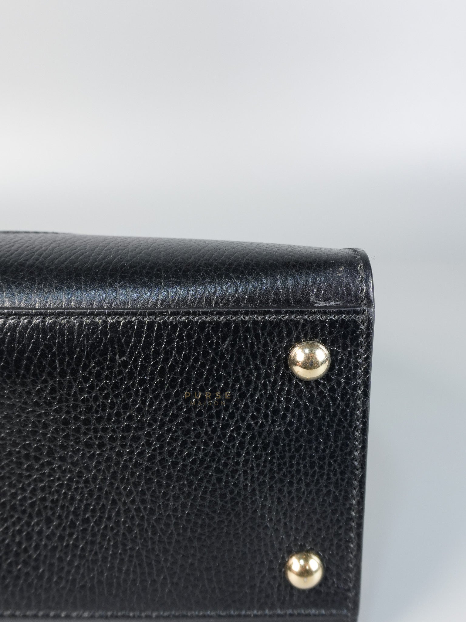 Dollar Black Calfskin Small Soho Top Handle Bag | Purse Maison Luxury Bags Shop