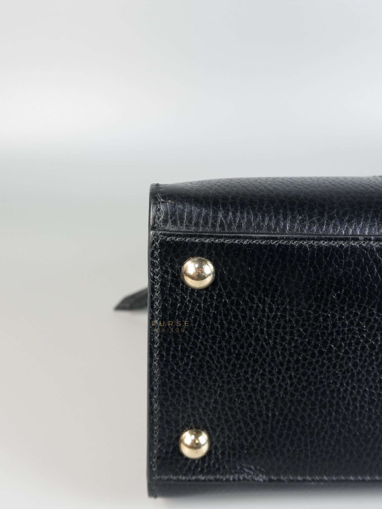 Dollar Black Calfskin Small Soho Top Handle Bag | Purse Maison Luxury Bags Shop