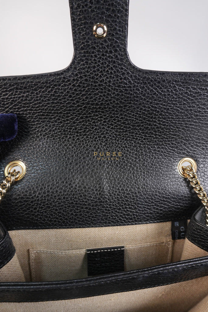 Dollar Calfskin Small Interlocking GG Shoulder Bag Gold Hardware | Purse Maison Luxury Bags Shop