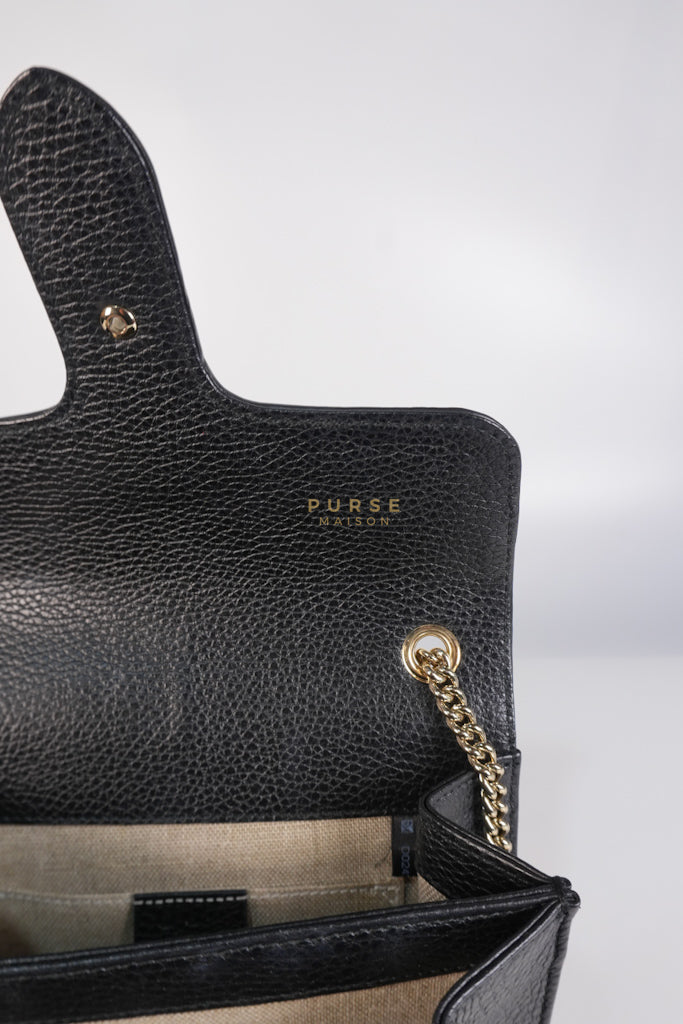 Dollar Calfskin Small Interlocking GG Shoulder Bag Gold Hardware | Purse Maison Luxury Bags Shop