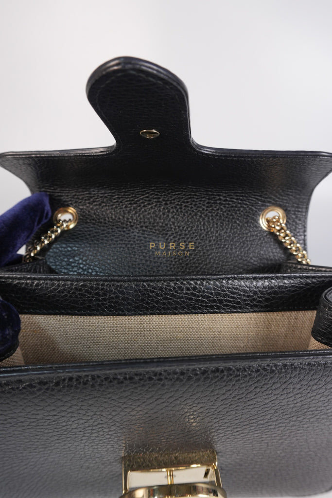 Dollar Calfskin Small Interlocking GG Shoulder Bag Gold Hardware | Purse Maison Luxury Bags Shop