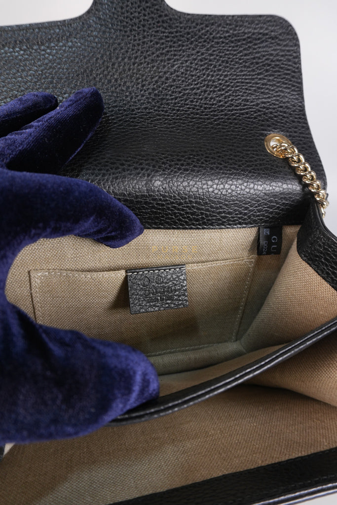 Dollar Calfskin Small Interlocking GG Shoulder Bag Gold Hardware | Purse Maison Luxury Bags Shop