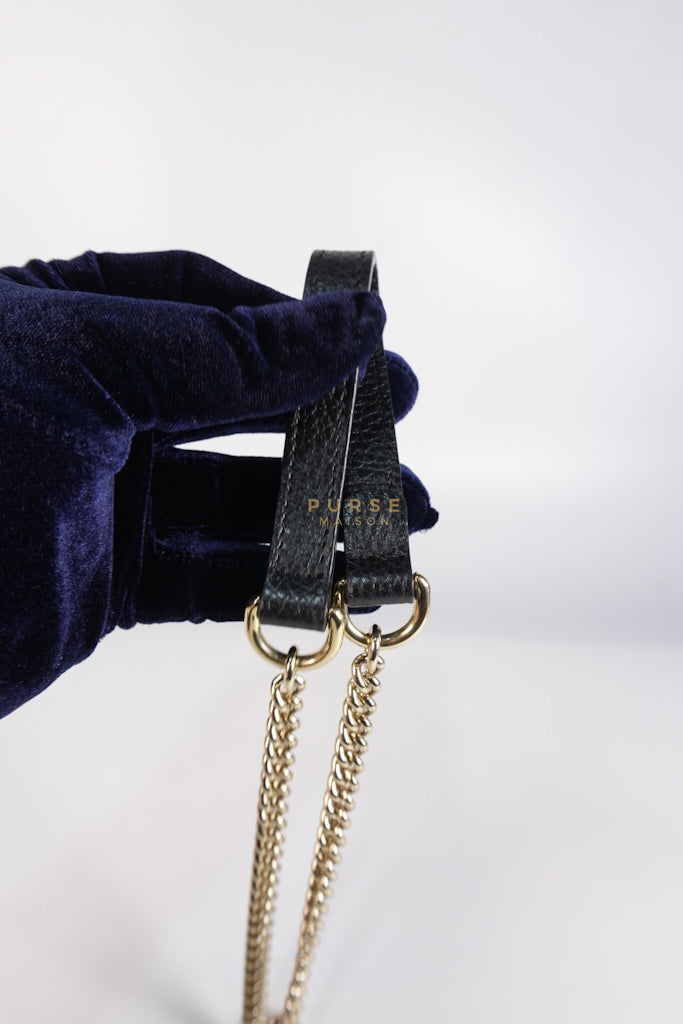 Dollar Calfskin Small Interlocking GG Shoulder Bag Gold Hardware | Purse Maison Luxury Bags Shop