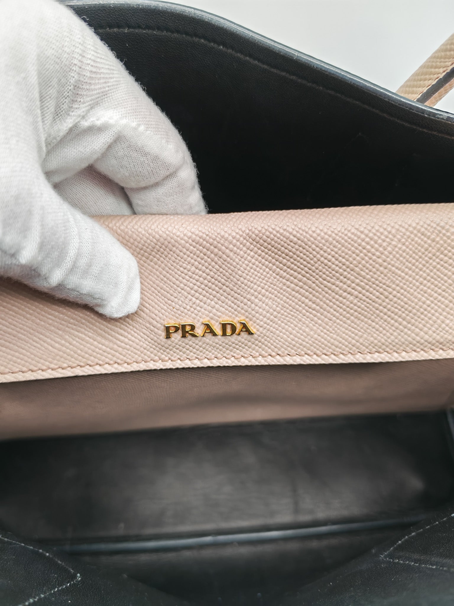Double Bag in Light Beige Saffiano Cuir Leather Shoulder Bag | Purse Maison Luxury Bags Shop