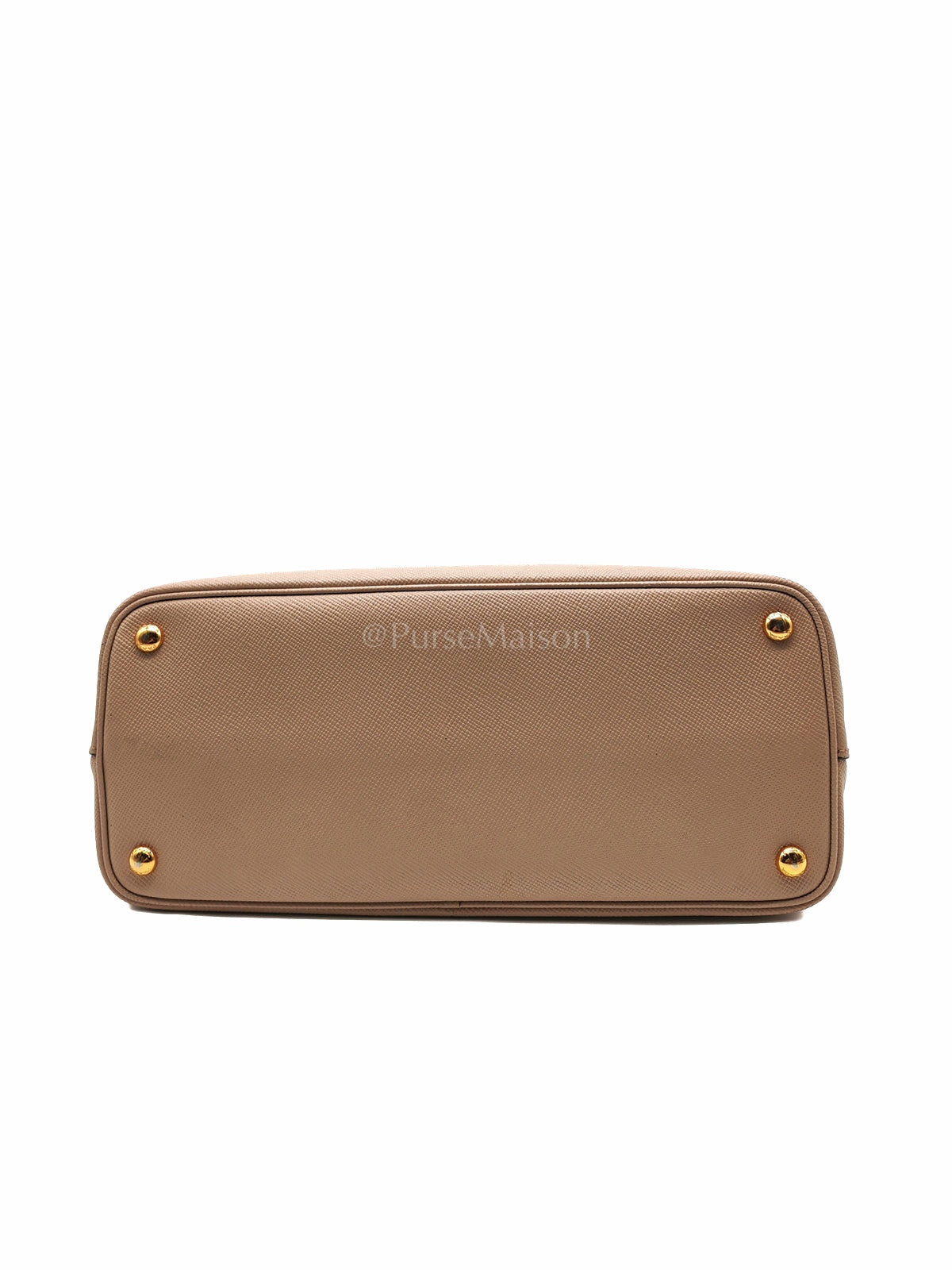 Double Bag in Light Beige Saffiano Cuir Leather Shoulder Bag | Purse Maison Luxury Bags Shop