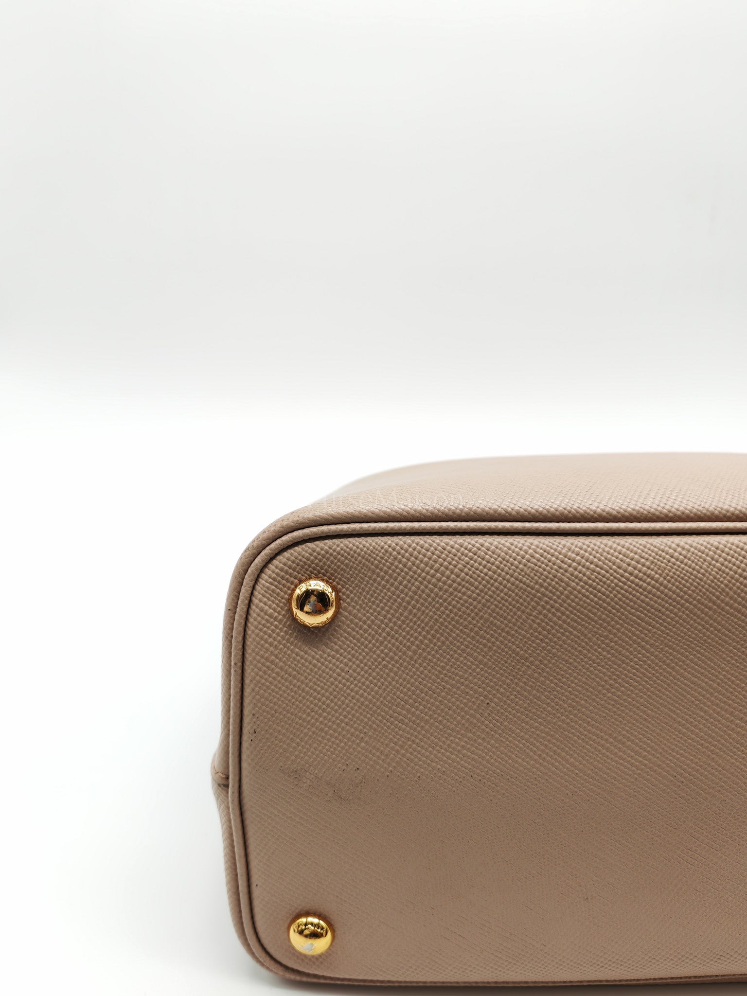 Double Bag in Light Beige Saffiano Cuir Leather Shoulder Bag | Purse Maison Luxury Bags Shop