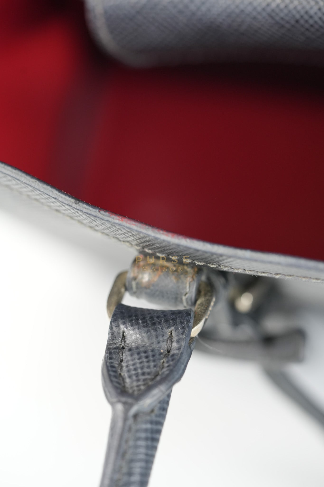 Double Bag Large in Black/Nero Saffiano Cuir Leather Silver Hardware | Purse Maison Luxury Bags Shop