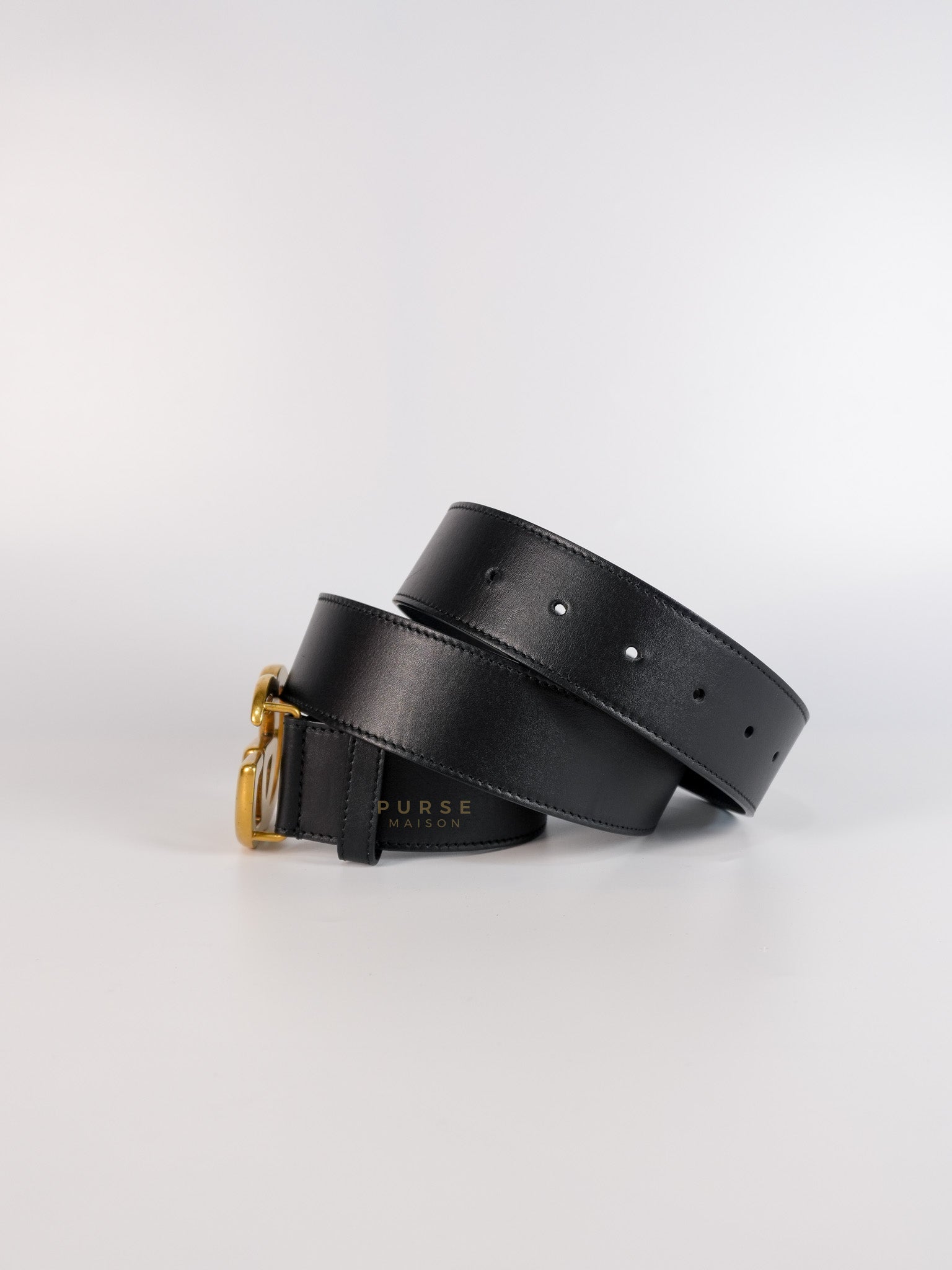 Double G Wide Leather Belt Size 90 | Purse Maison Luxury Bags Shop