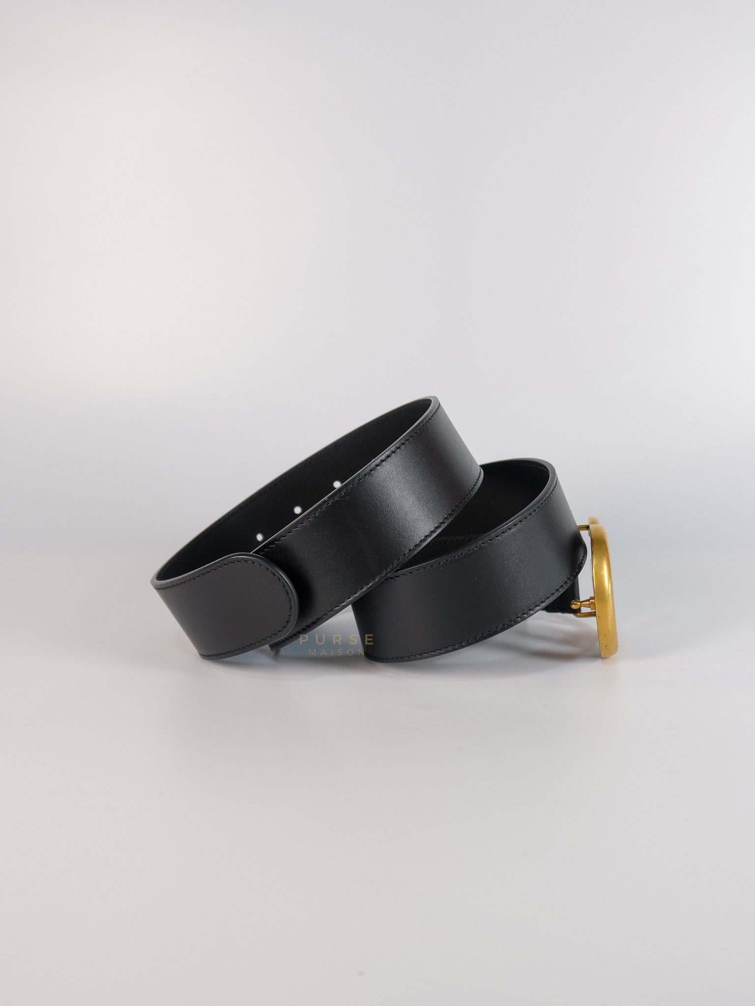 Double G Wide Leather Belt Size 90 | Purse Maison Luxury Bags Shop
