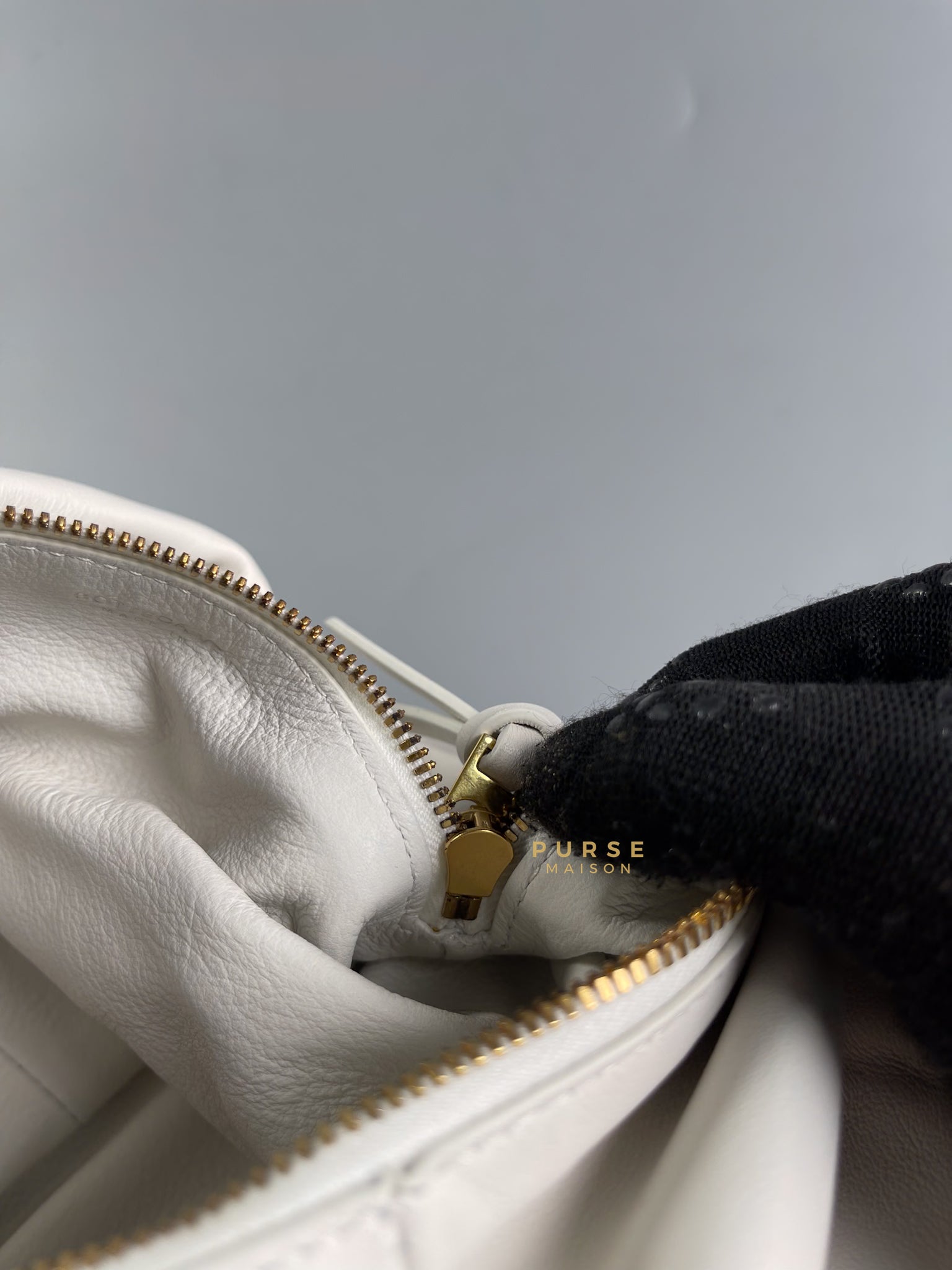 Double Knot Clutch in White Leather | Purse Maison Luxury Bags Shop