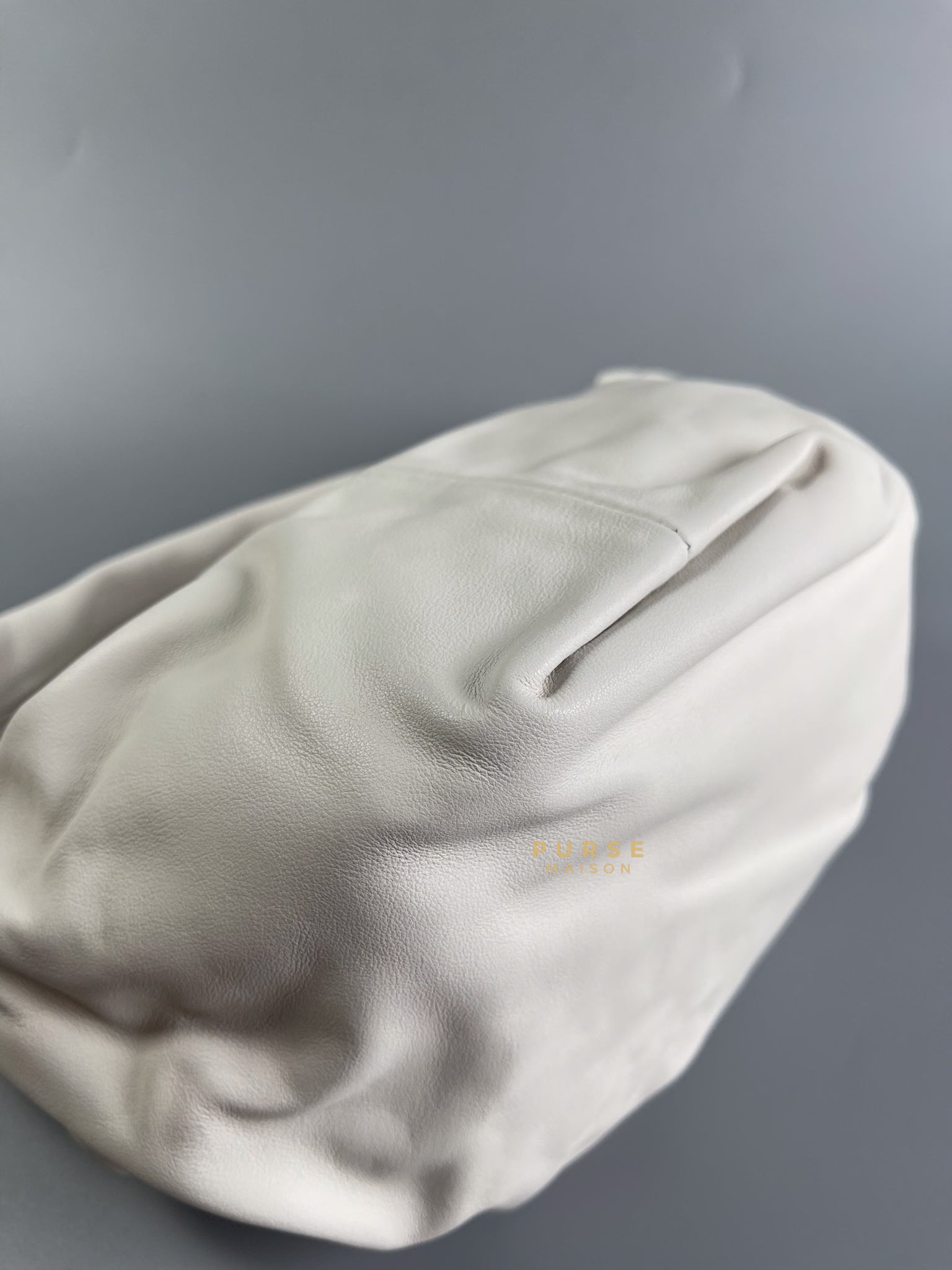 Double Knot Clutch in White Leather | Purse Maison Luxury Bags Shop