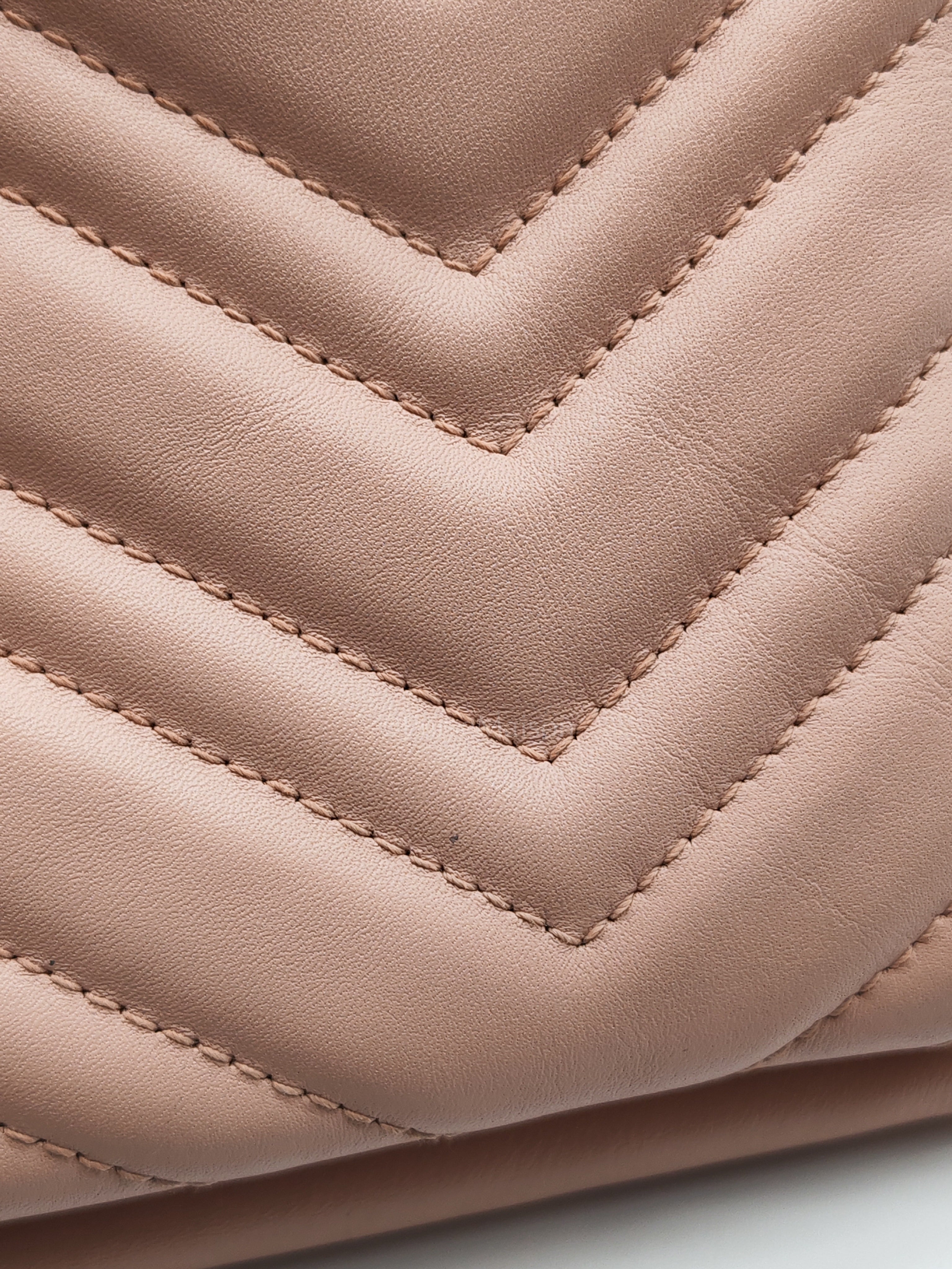 Double Pouch Shoulder Bag in Blush Pink Marmont Matellase Leather & Gold Hardware | Purse Maison Luxury Bags Shop