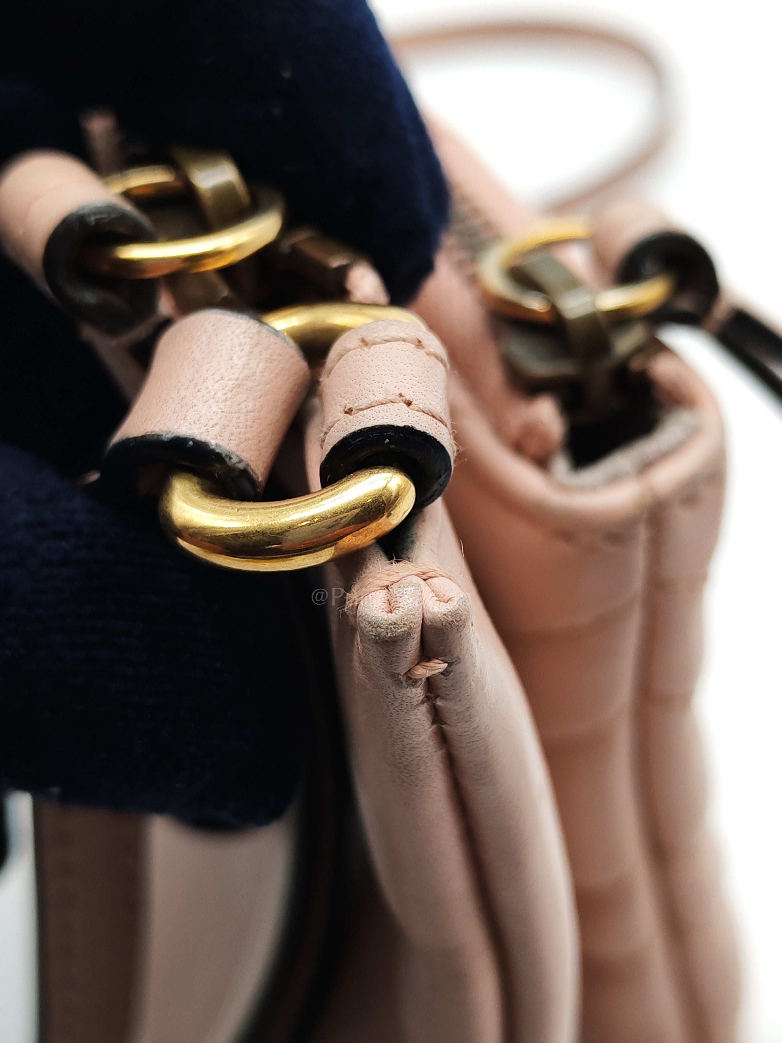 Double Pouch Shoulder Bag in Blush Pink Marmont Matellase Leather & Gold Hardware | Purse Maison Luxury Bags Shop