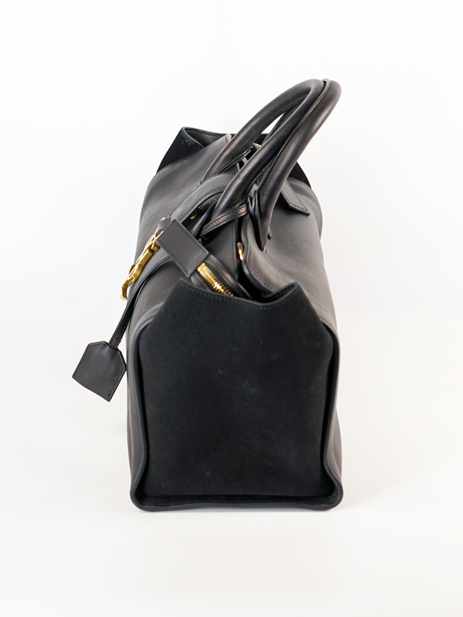 Downtown Baby Tote Grained Leather Bag in Black | Purse Maison Luxury Bags Shop