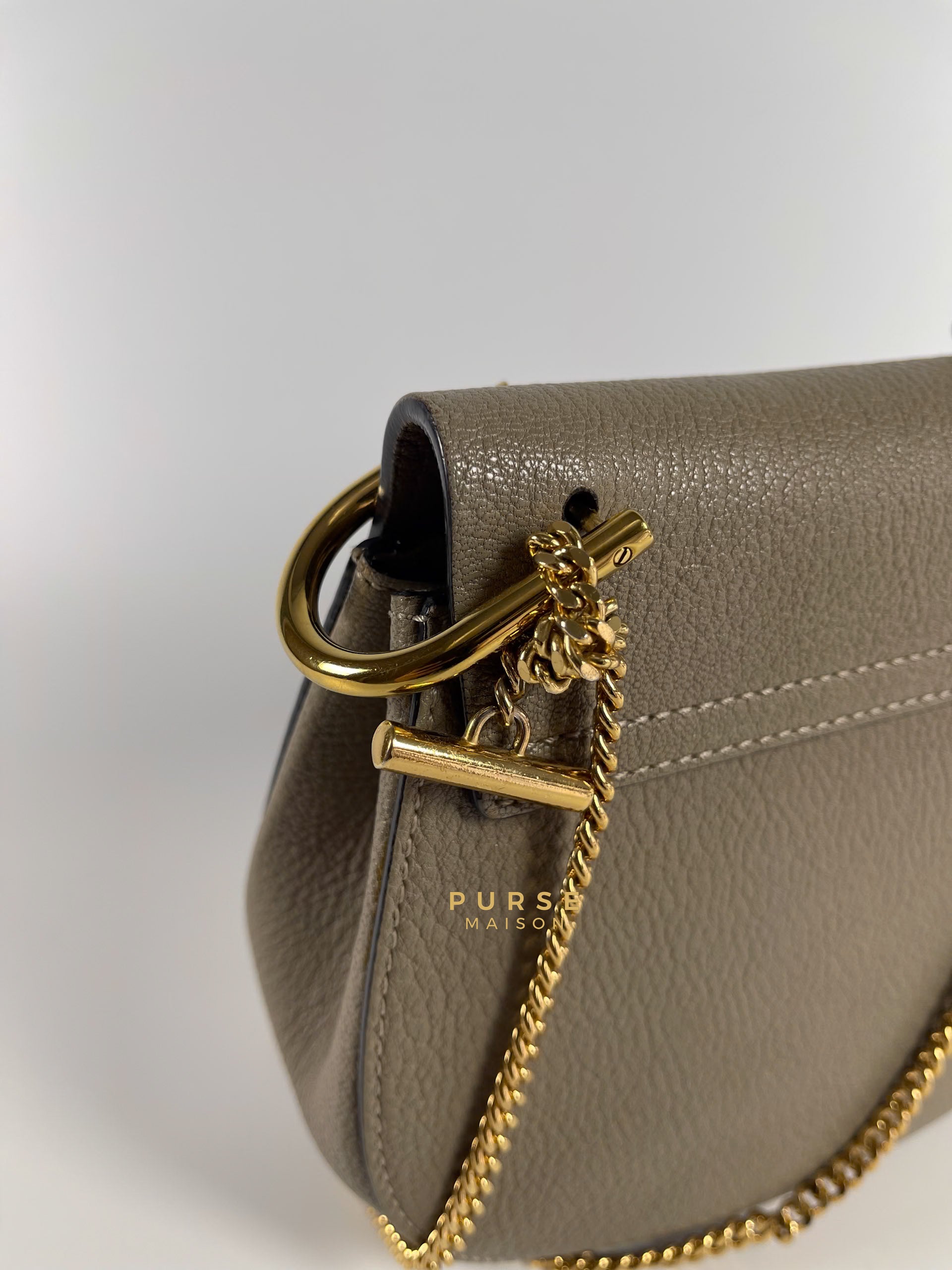Drew Small Grey Chain Crossbody Bag | Purse Maison Luxury Bags Shop
