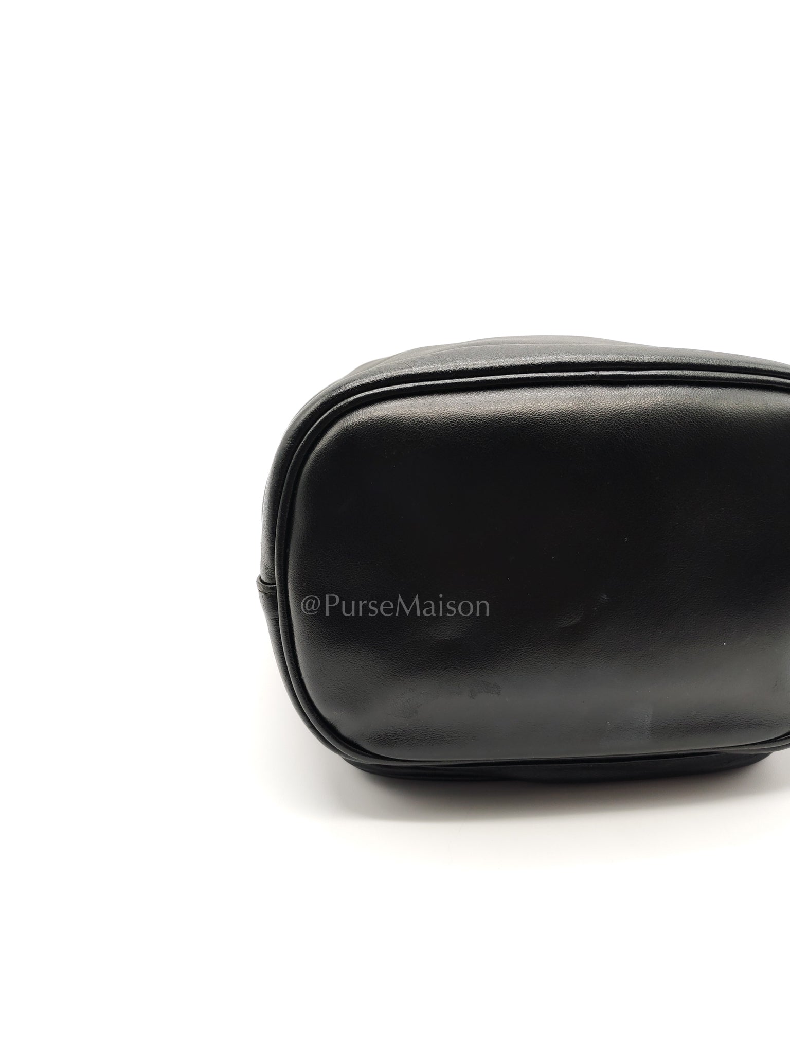 Duet Bucket Bag in Black Smooth Calfskin Leather Crossbody Bag | Purse Maison Luxury Bags Shop