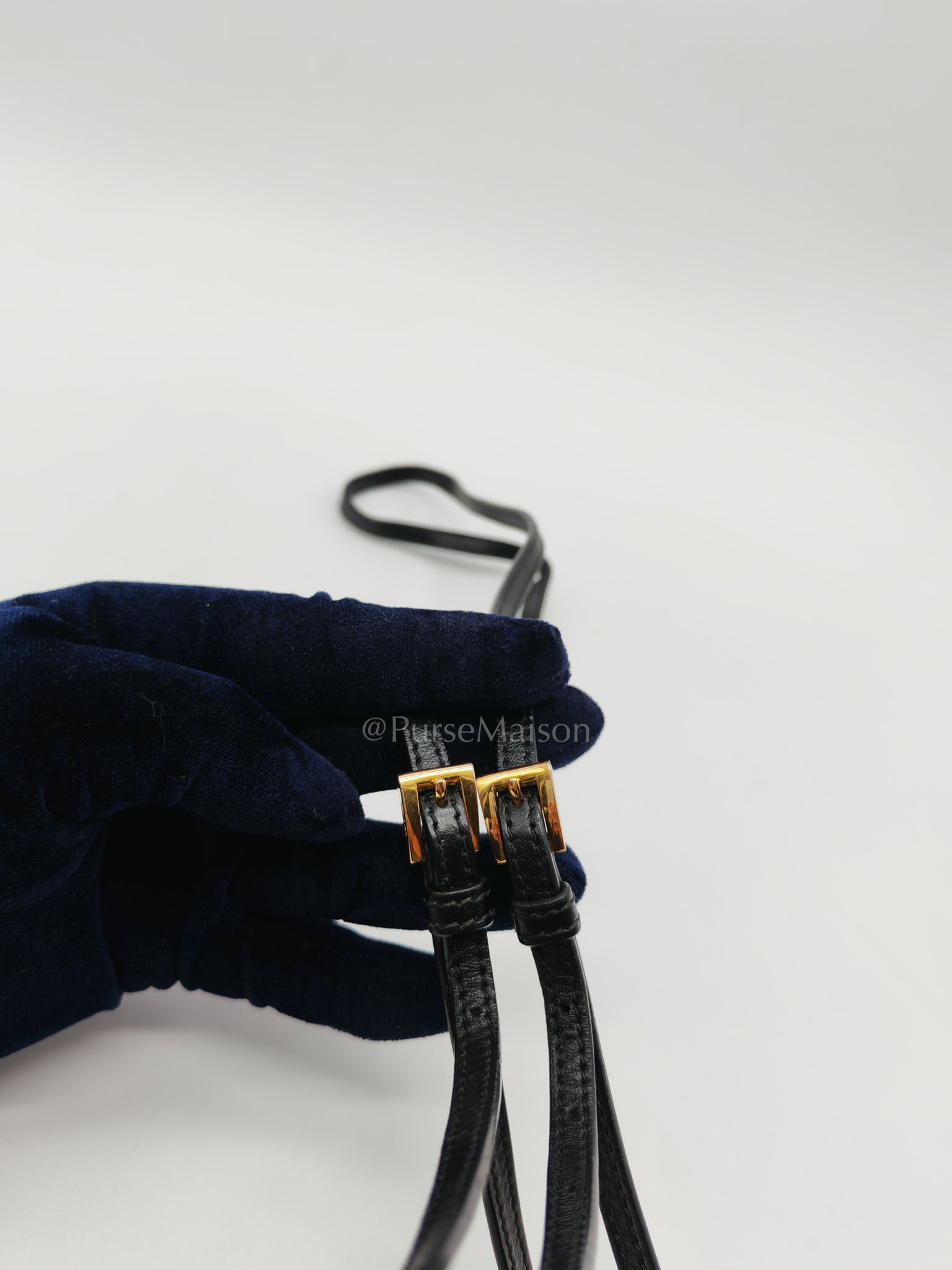 Duet Bucket Bag in Black Smooth Calfskin Leather Crossbody Bag | Purse Maison Luxury Bags Shop
