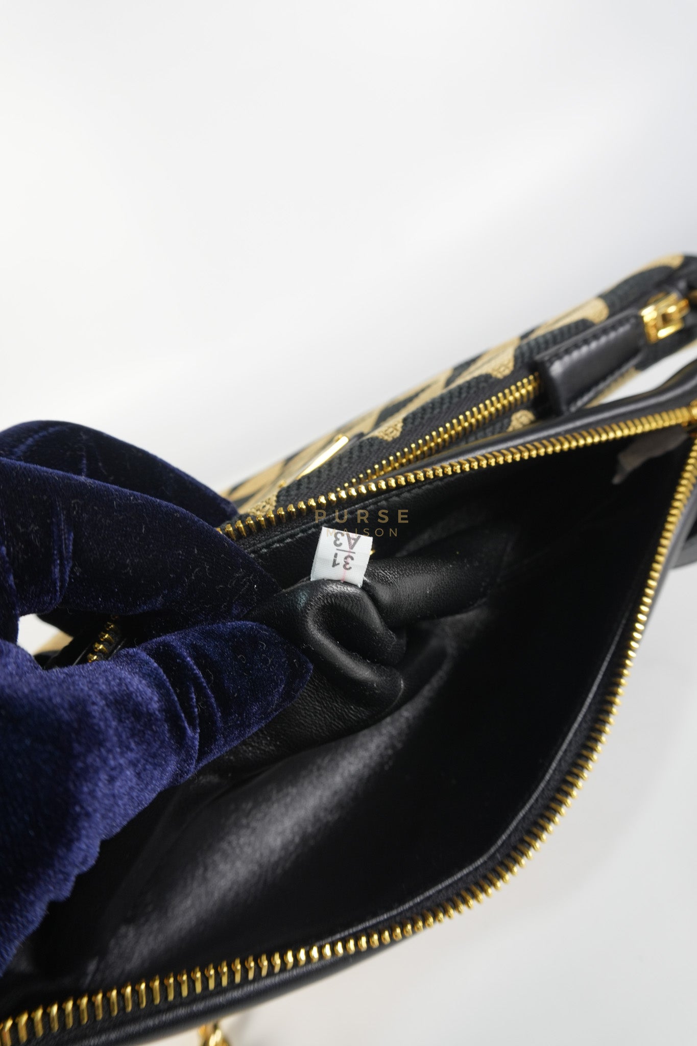 Duo Triangle Mini Bag Symbole Leather and Fabric Canvas | Purse Maison Luxury Bags Shop