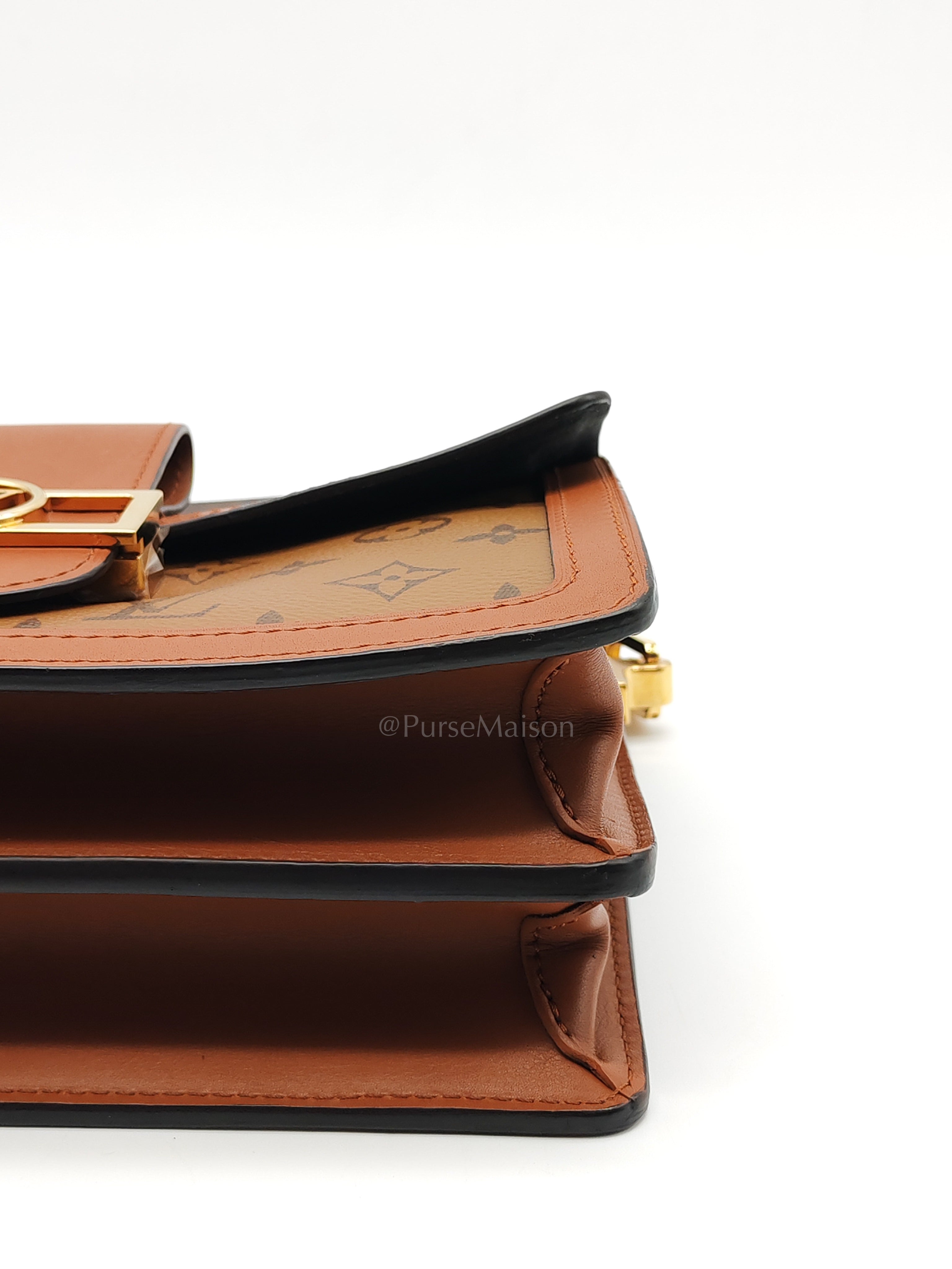 Duphine Shoulder Bag in Monogram Reverse Canvas & Gold Hardware (Datecode: CA0179) | Purse Maison Luxury Bags Shop