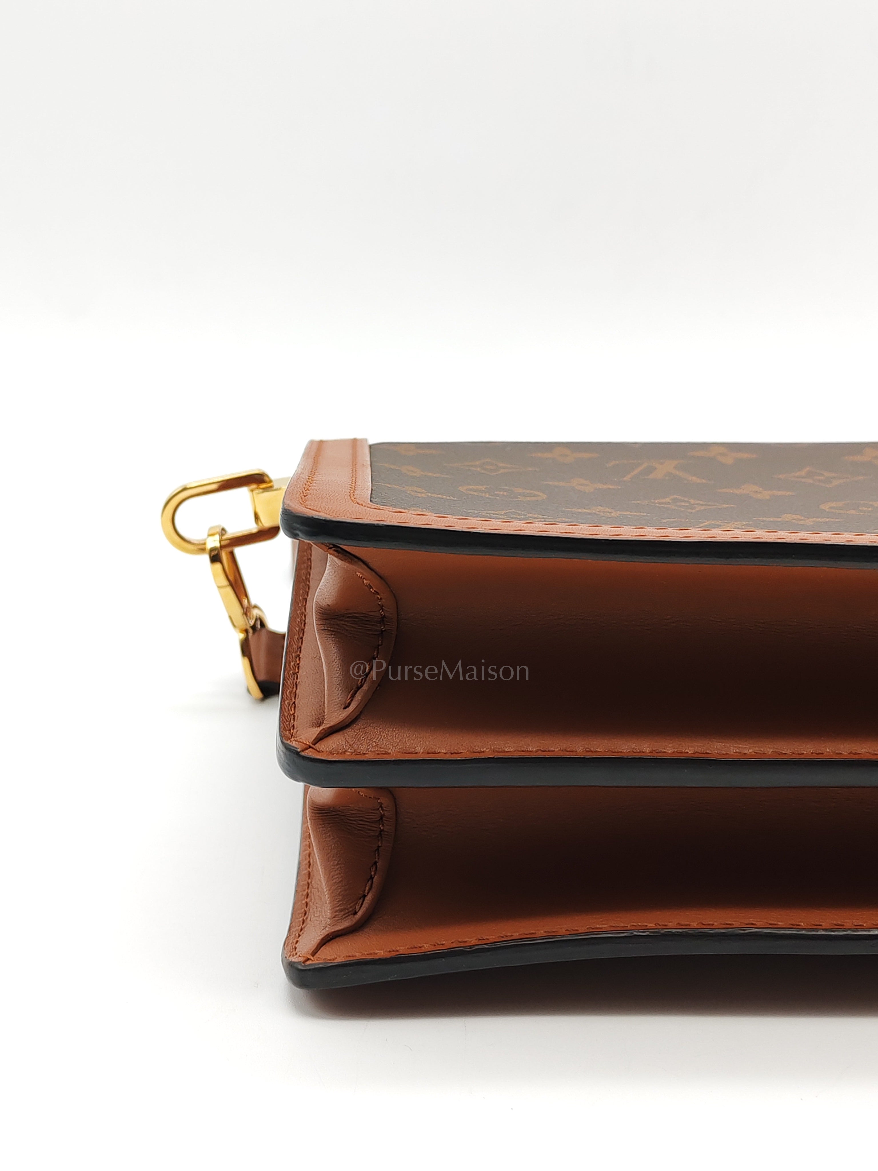 Duphine Shoulder Bag in Monogram Reverse Canvas & Gold Hardware (Datecode: CA0179) | Purse Maison Luxury Bags Shop
