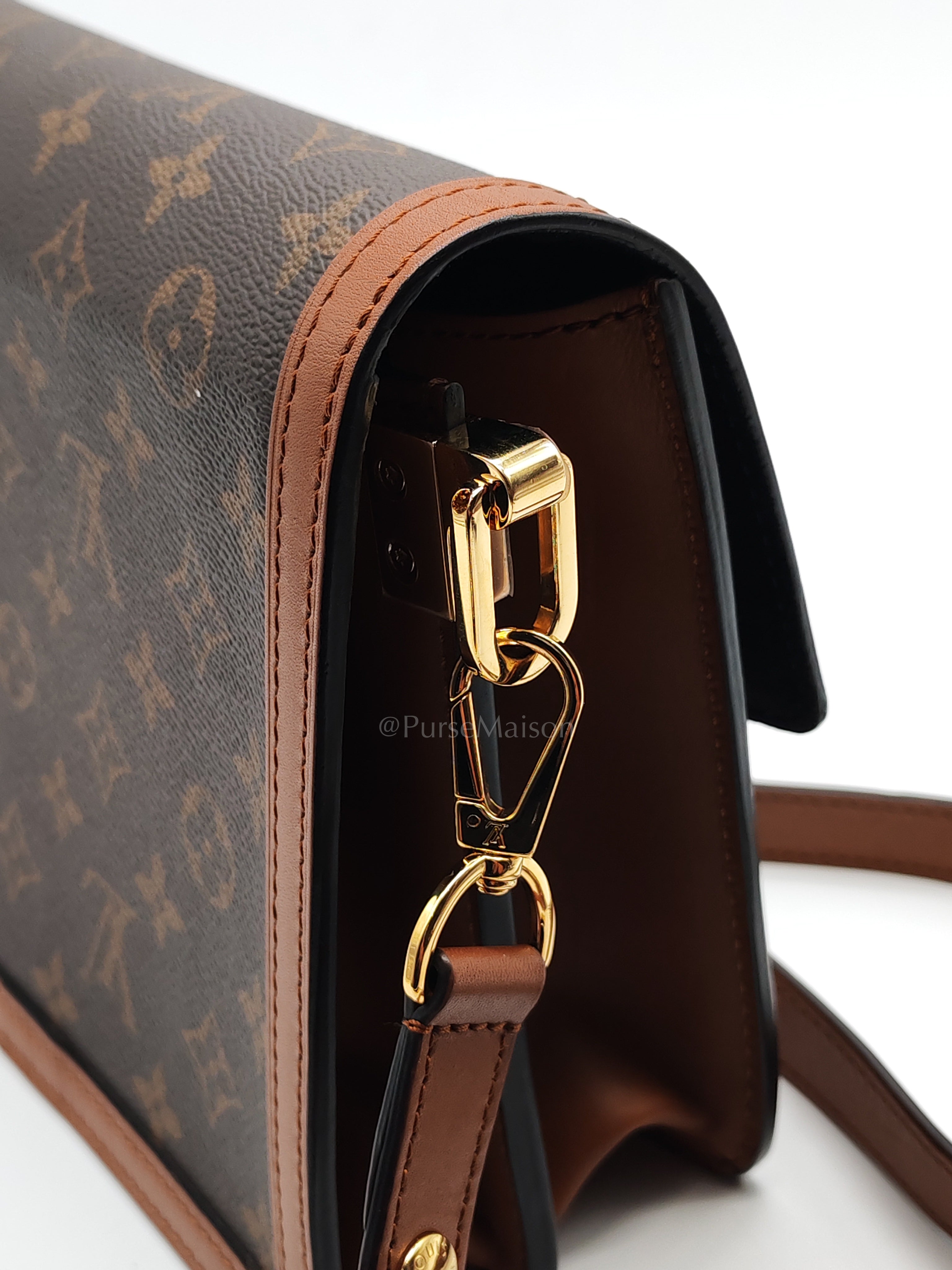 Duphine Shoulder Bag in Monogram Reverse Canvas & Gold Hardware (Datecode: CA0179) | Purse Maison Luxury Bags Shop