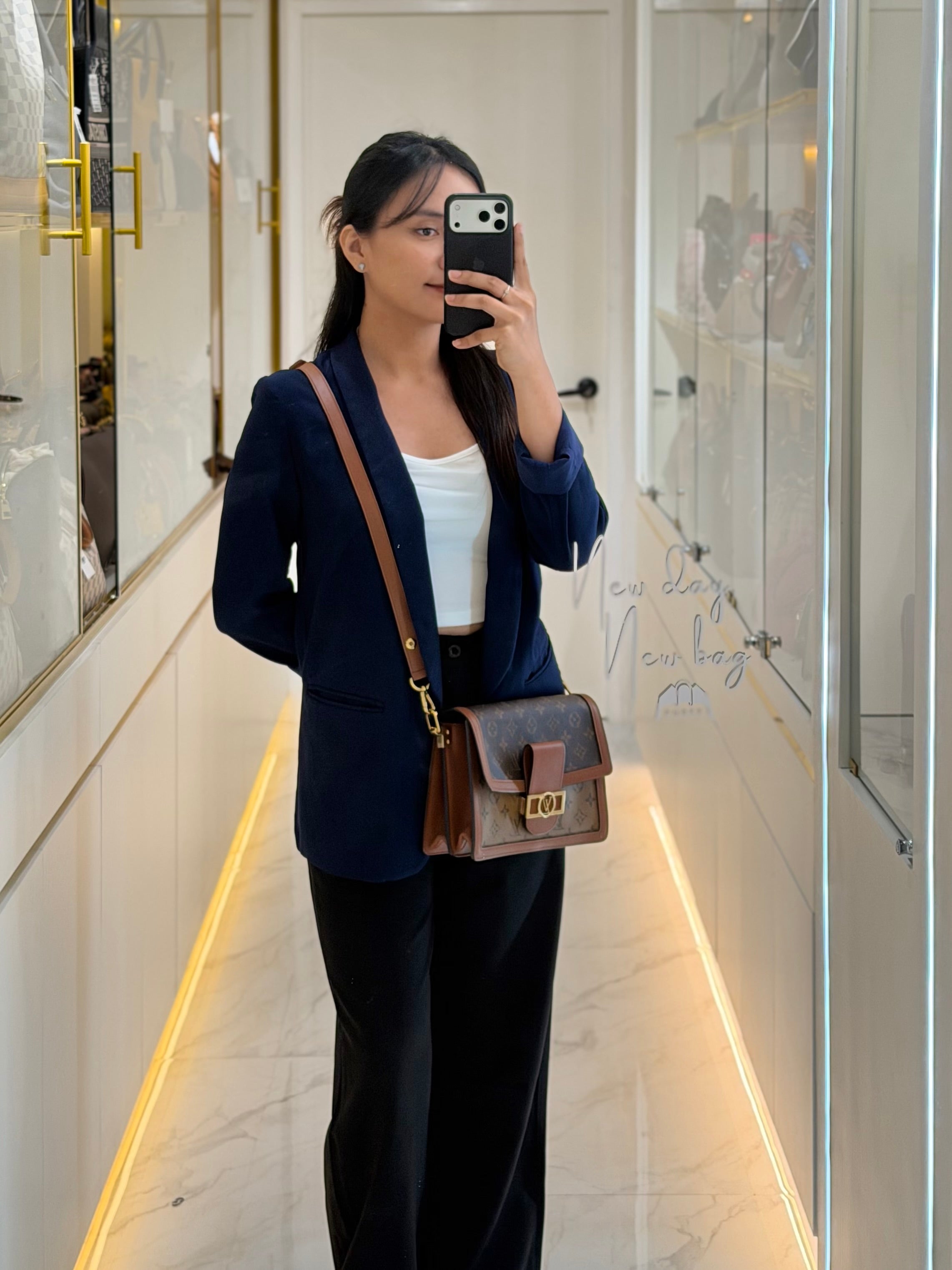 Duphine Shoulder Bag in Monogram Reverse Canvas & Gold Hardware (Datecode: CA0179) | Purse Maison Luxury Bags Shop