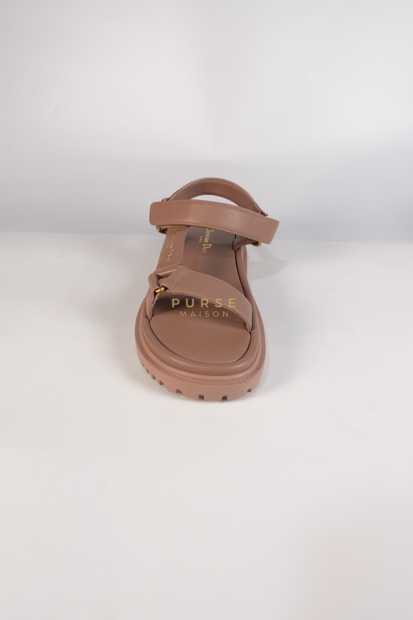D'Wave Sandals in Powder Pink Leather Size 38EU (24cm) | Purse Maison Luxury Bags Shop
