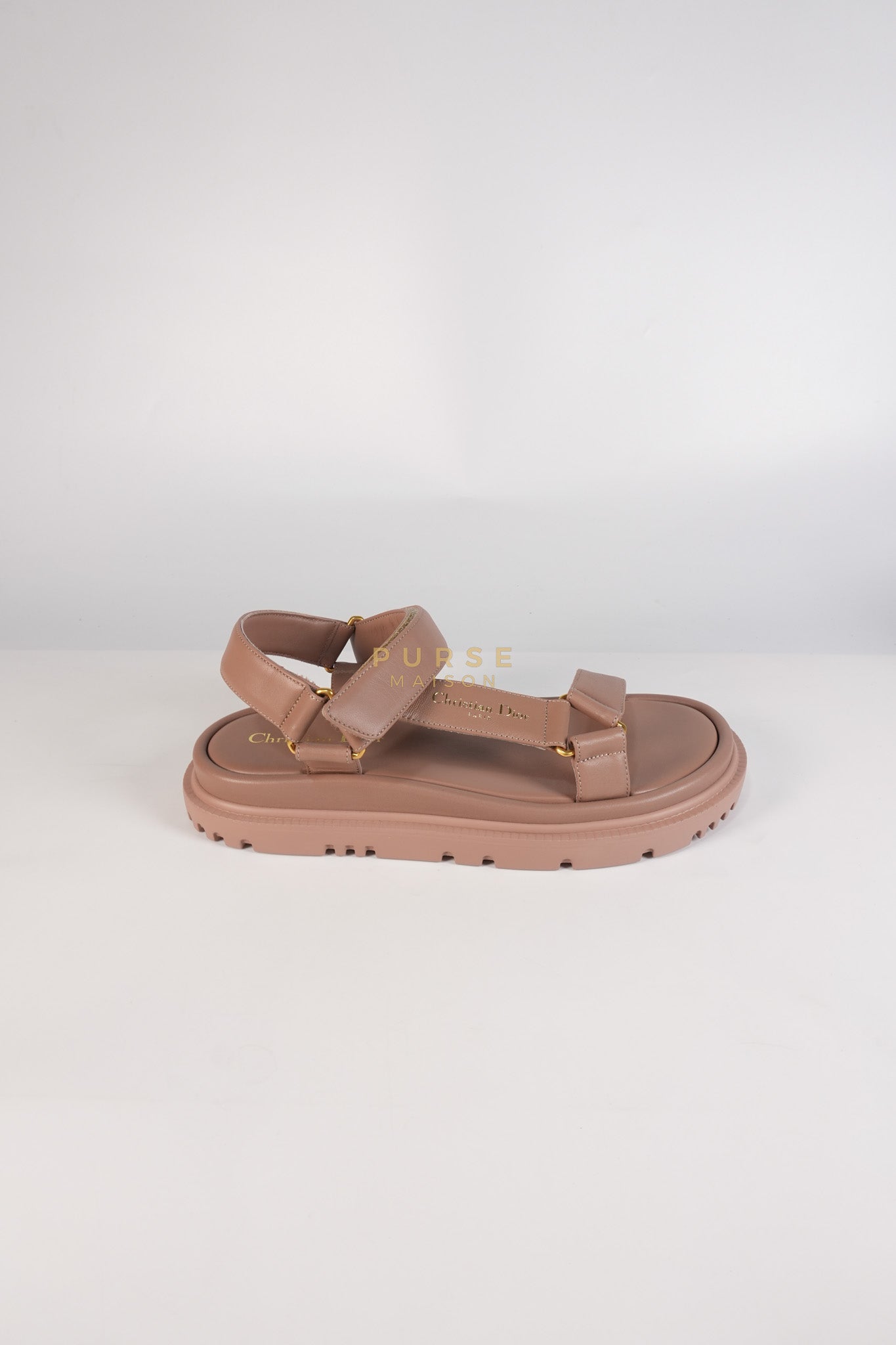 D'Wave Sandals in Powder Pink Leather Size 38EU (24cm) | Purse Maison Luxury Bags Shop