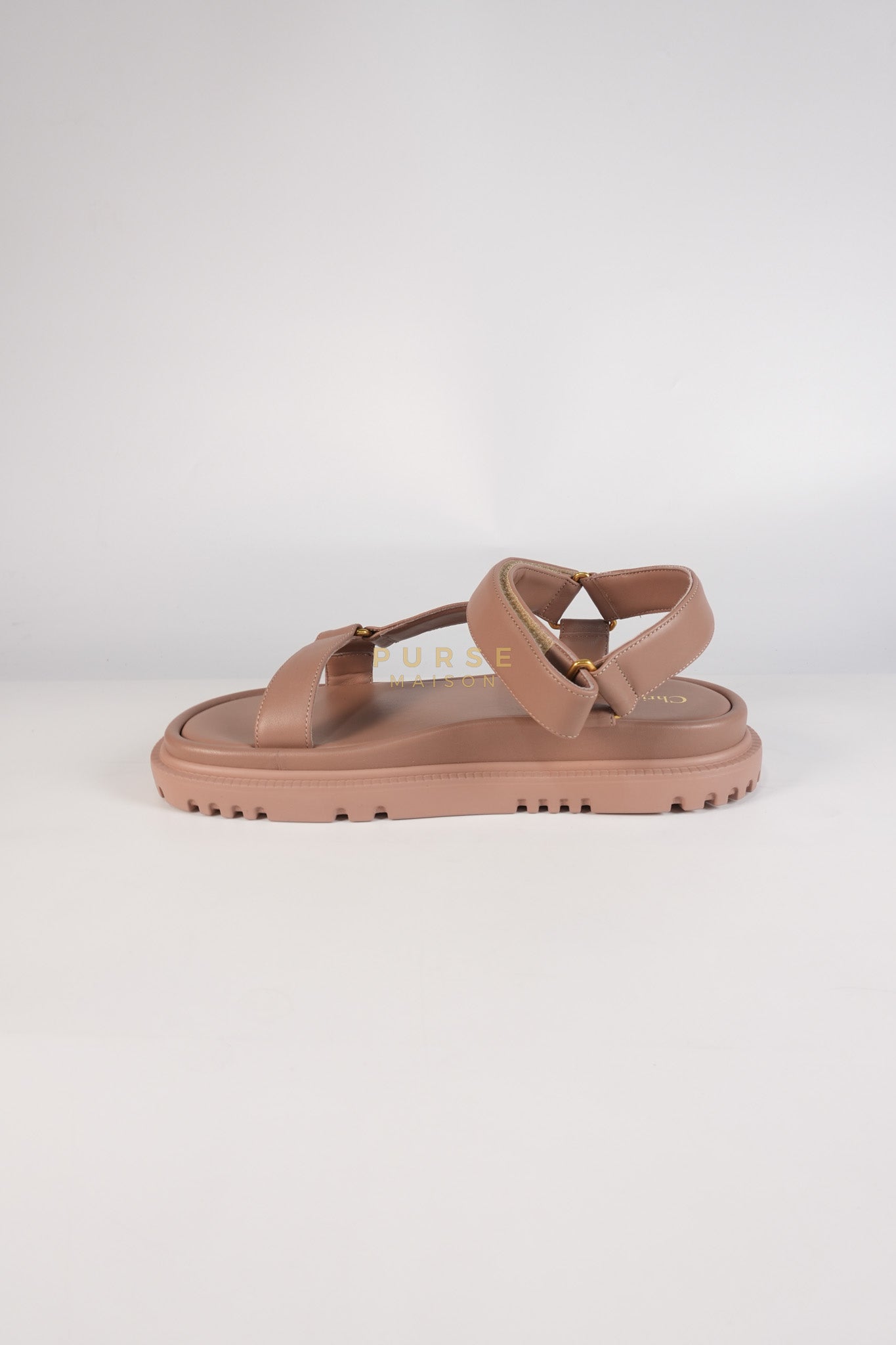 D'Wave Sandals in Powder Pink Leather Size 38EU (24cm) | Purse Maison Luxury Bags Shop