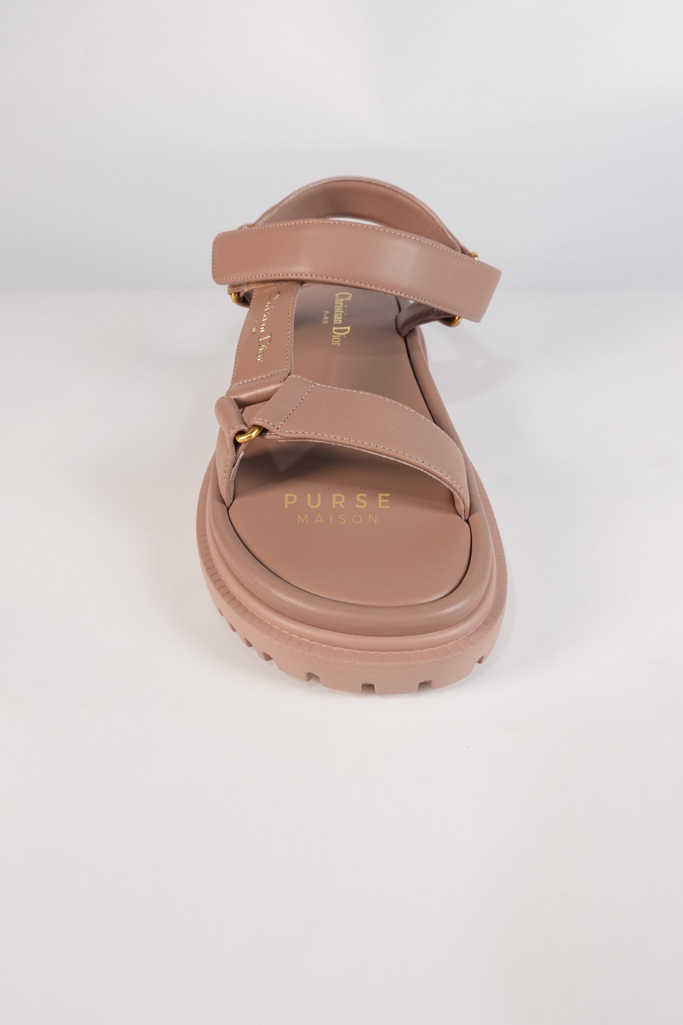 D'Wave Sandals in Powder Pink Leather Size 38EU (24cm) | Purse Maison Luxury Bags Shop