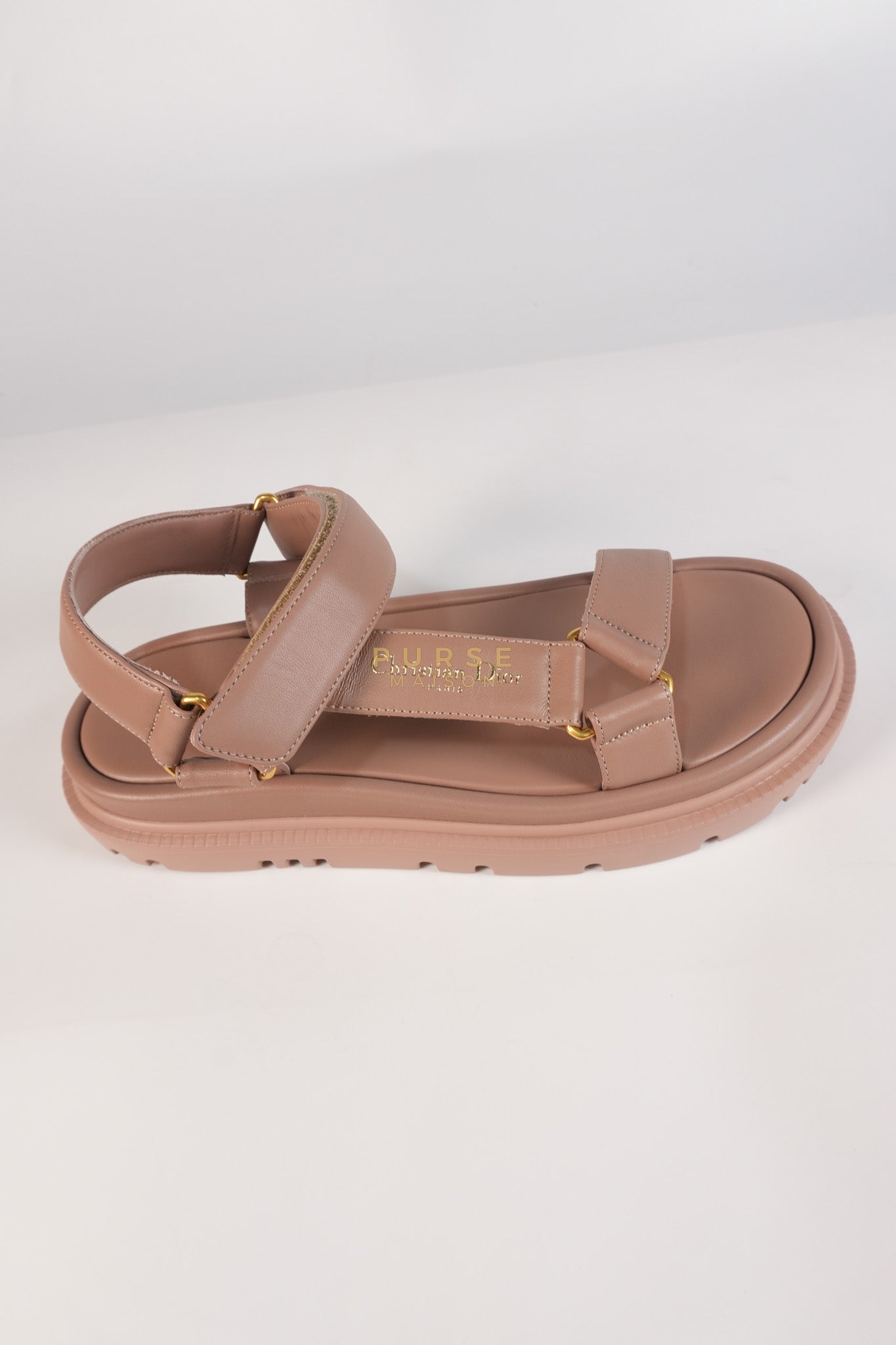 D'Wave Sandals in Powder Pink Leather Size 38EU (24cm) | Purse Maison Luxury Bags Shop